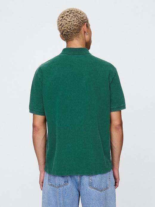 Relaxed Pique Polo Shirt Product Image