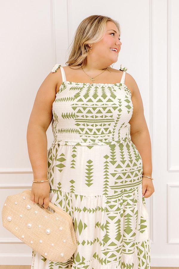 Sweet Smile Smocked Midi Dress Curves Product Image