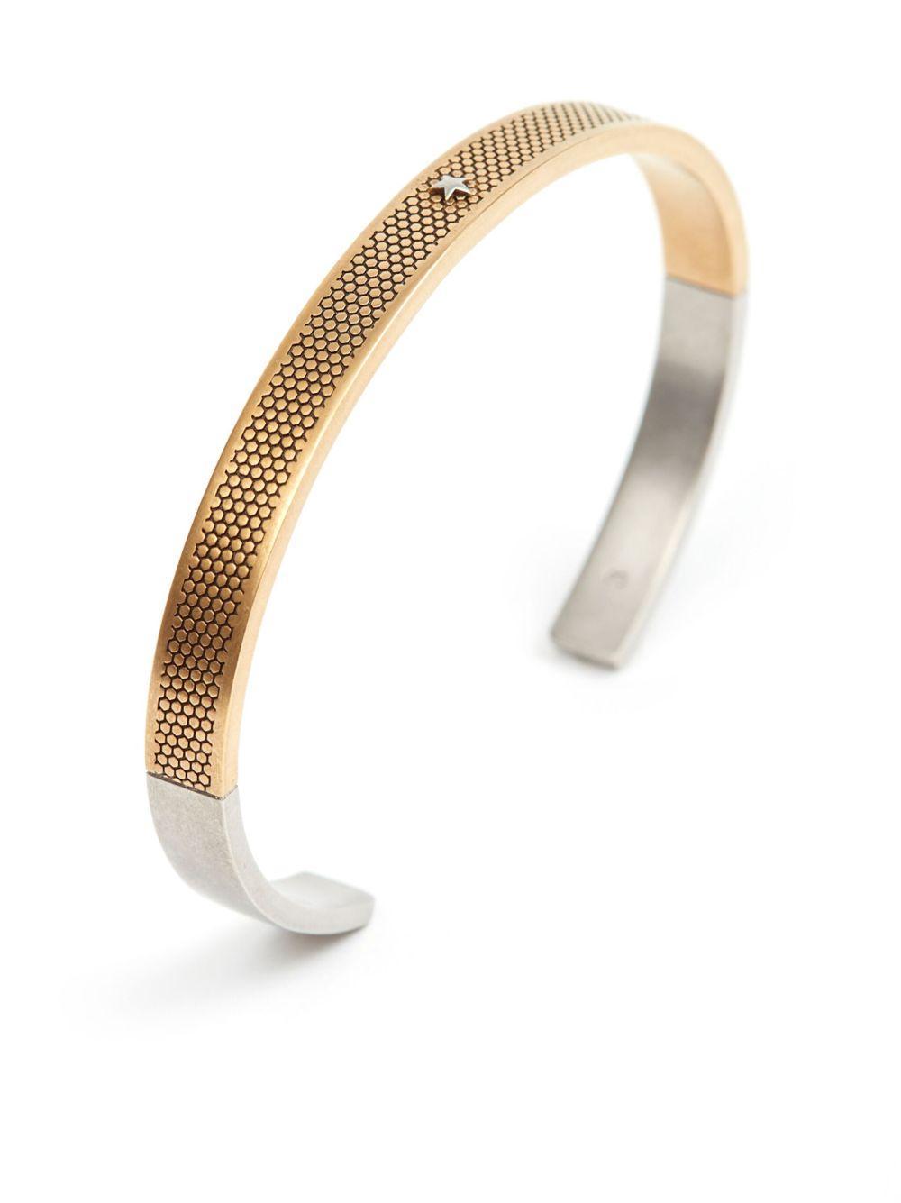 Star-detail textured cuff bracelet Product Image