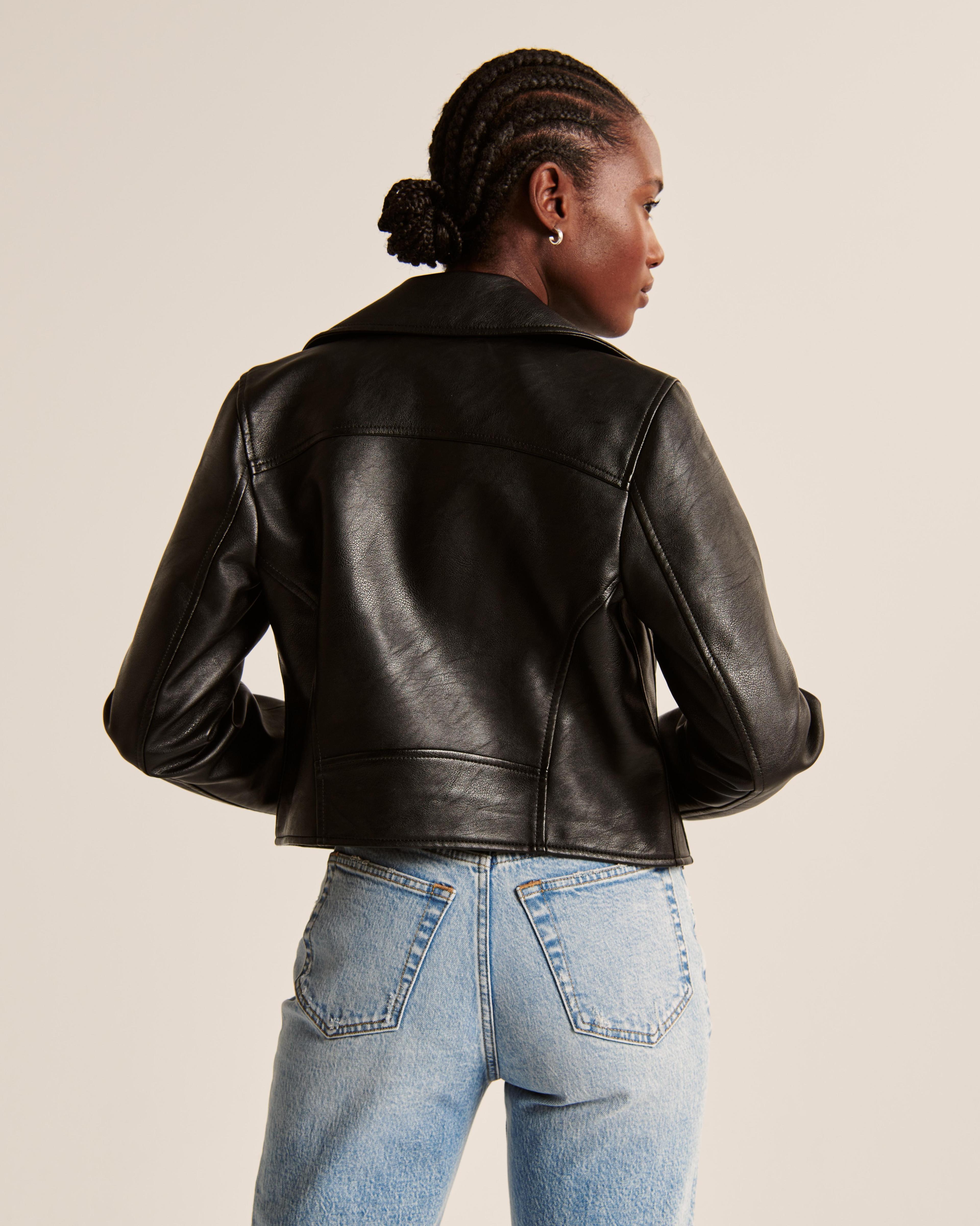 Vegan Leather Moto Jacket Product Image