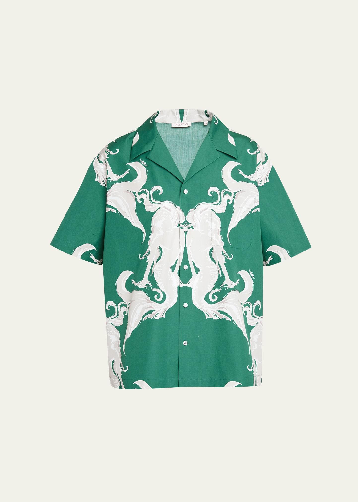 Mens Metamorphose Wall-Print Camp Shirt Product Image