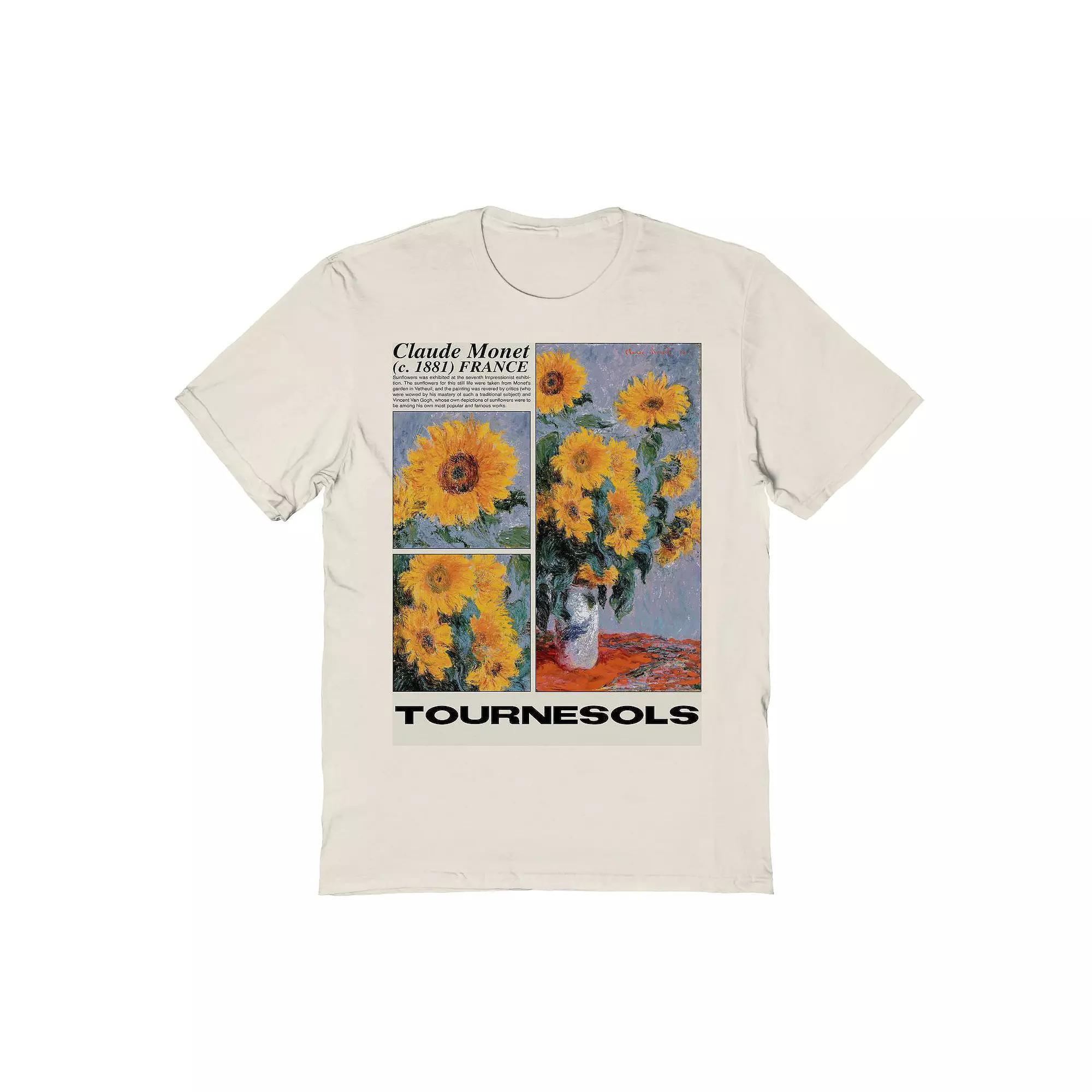 Men's Fine Art - Tournesols Graphic Tee, Size: XL, Beige Khaki Product Image