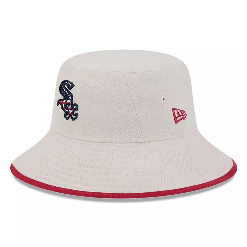 Men's New Era Khaki Chicago White Sox 2024 Fourth of July Bucket Hat, Beig K Product Image