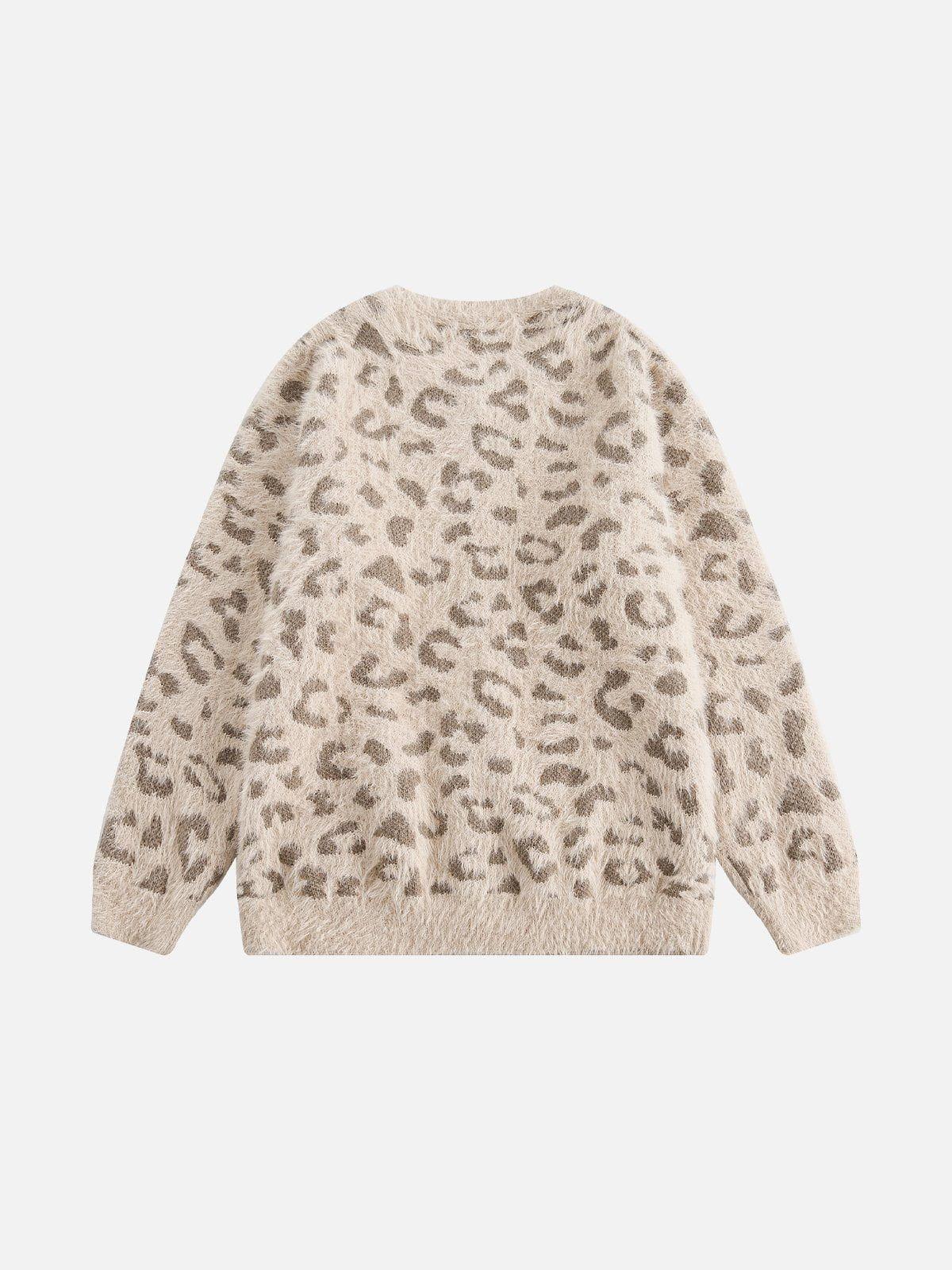 Aelfric Eden Khaki Leopard Print Cardigan Product Image