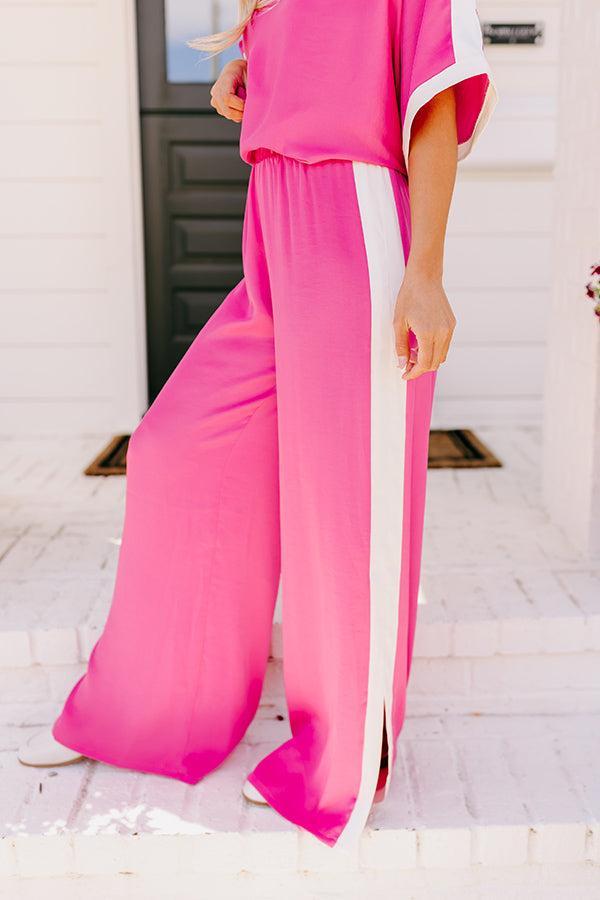 Brooklyn Babe High Waist Pants in Hot Pink Product Image