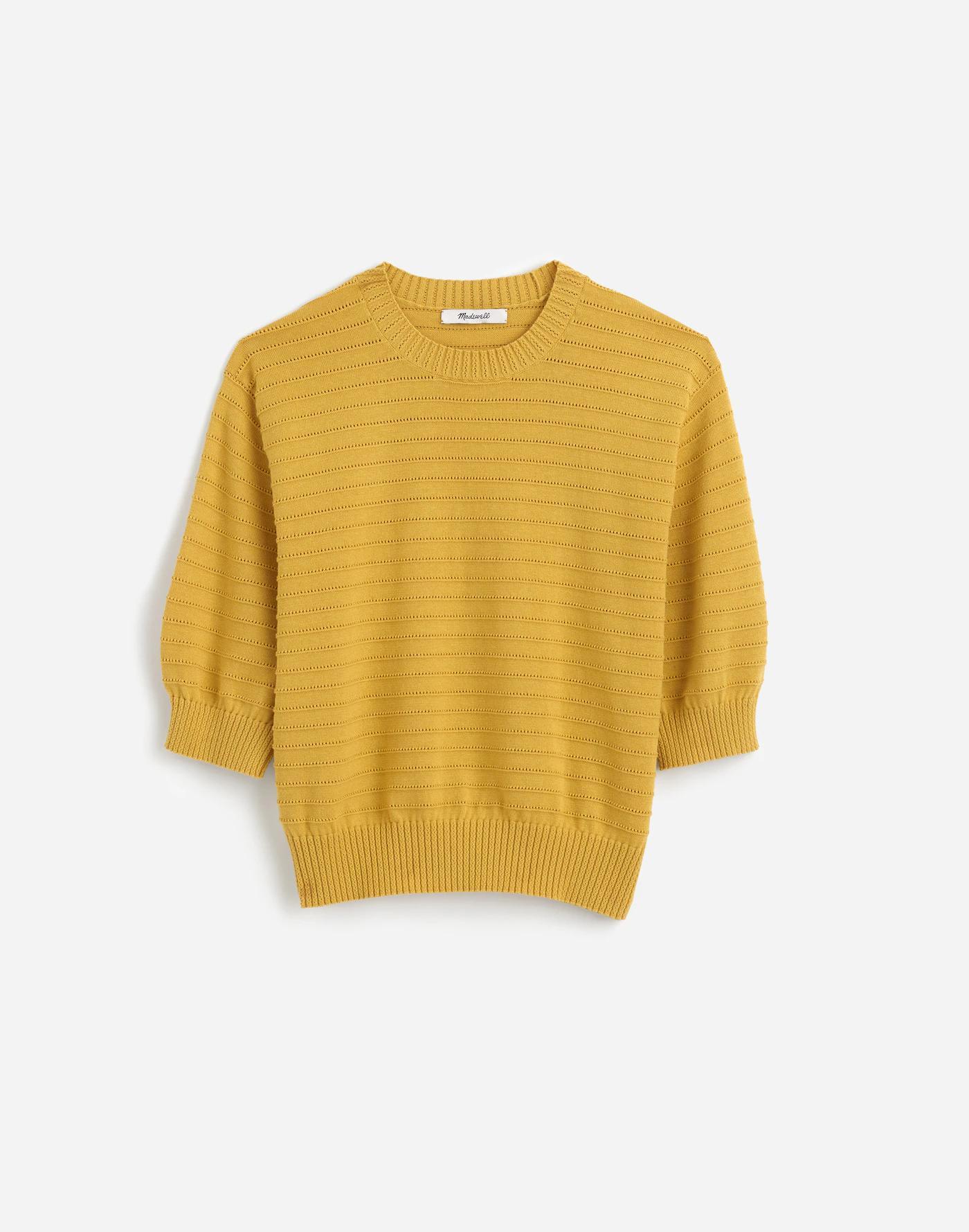 Textural-Stitch Cotton Sweater Product Image