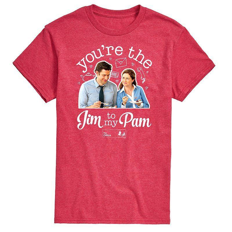 Men's The Office Jim To My Pam Tee, Size: Medium, Red Product Image