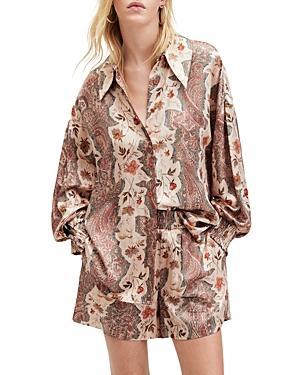 AllSaints Charli Cascade Shirt (Clay ) Women's Clothing Product Image