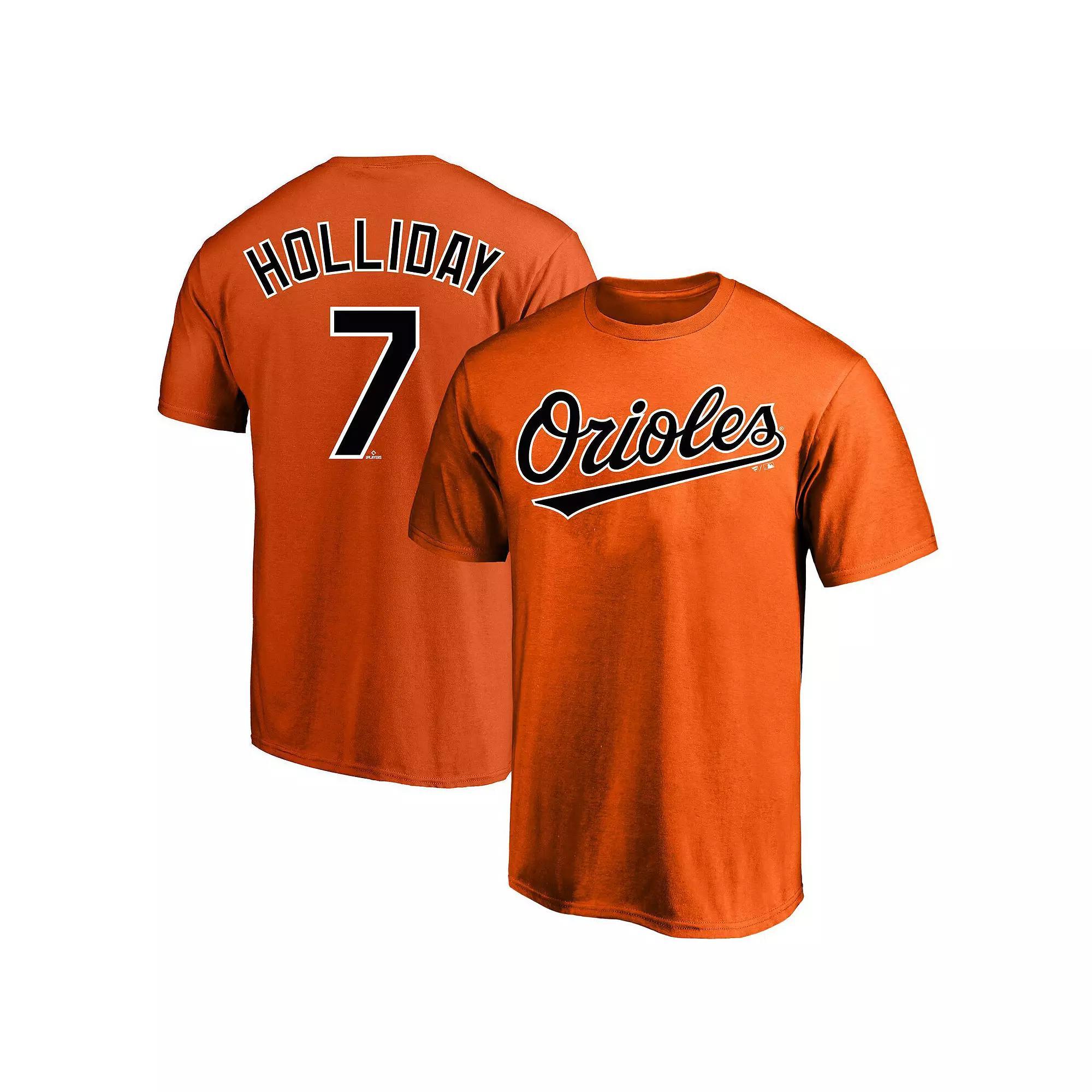 Men's Jackson Holliday Orange Baltimore Orioles Big & Tall Name & Number T-Shirt, Size: XLT Product Image