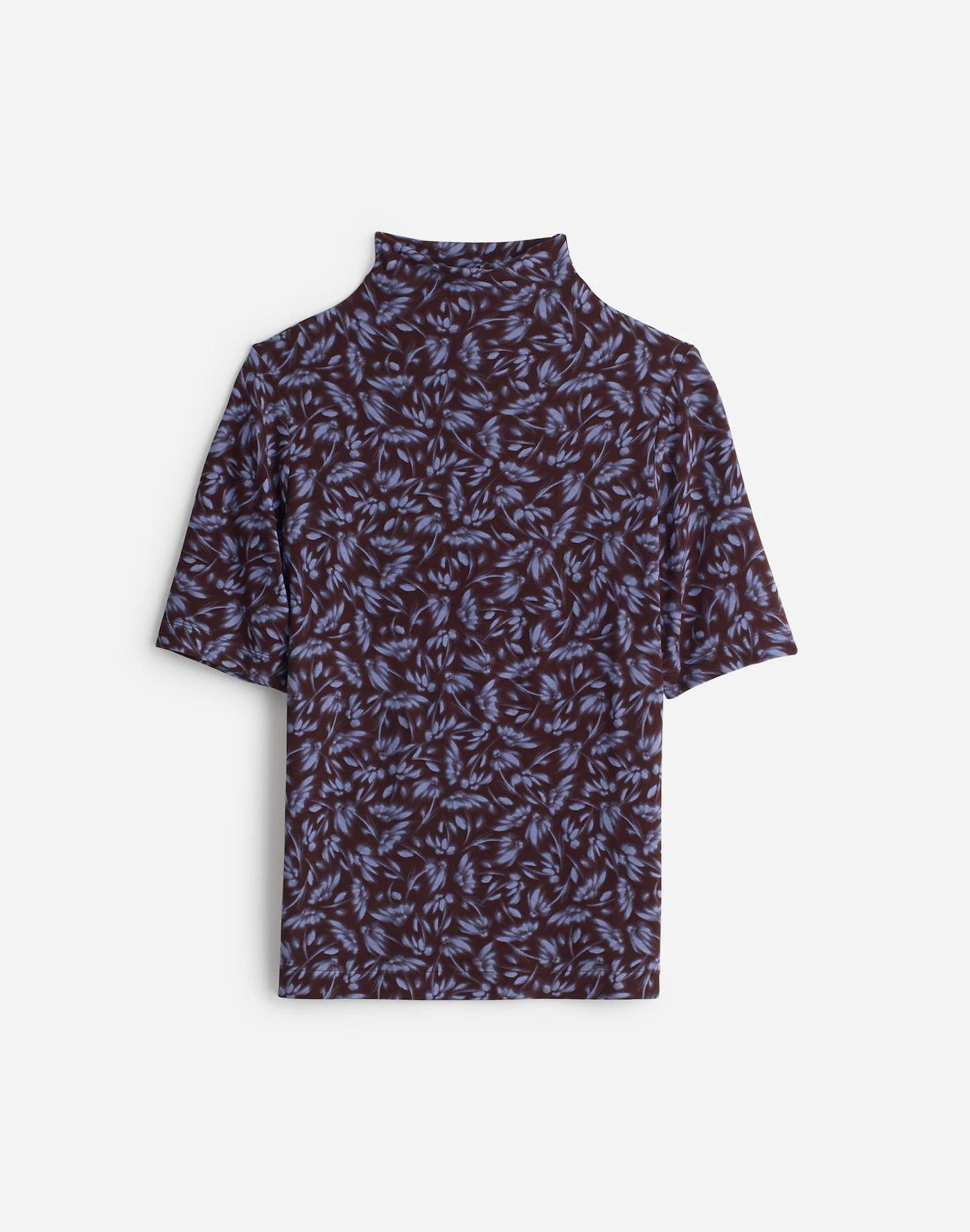 Drapey Mockneck Top in Floral Product Image