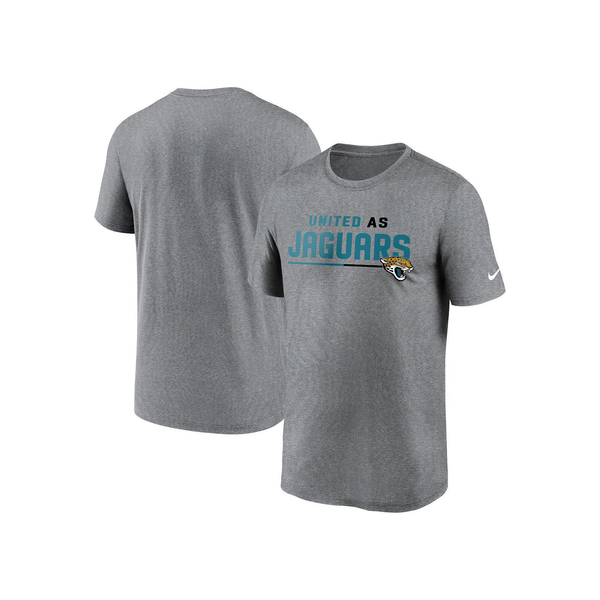 Men's Nike Heather Gray Jacksonville Jaguars Legend Team Shoutout Performance T-Shirt, Size: XL, Grey Product Image
