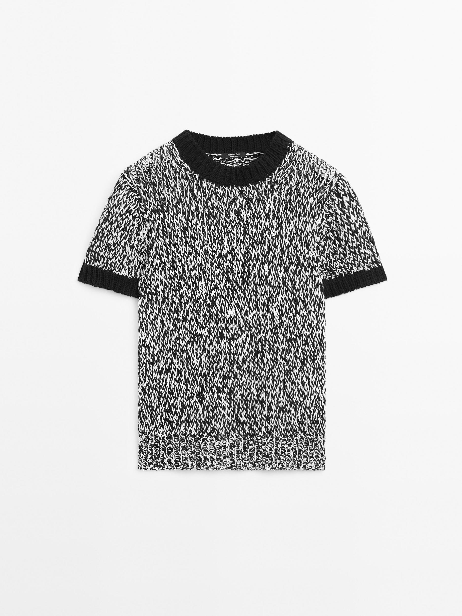 Short sleeve knit sweater Product Image