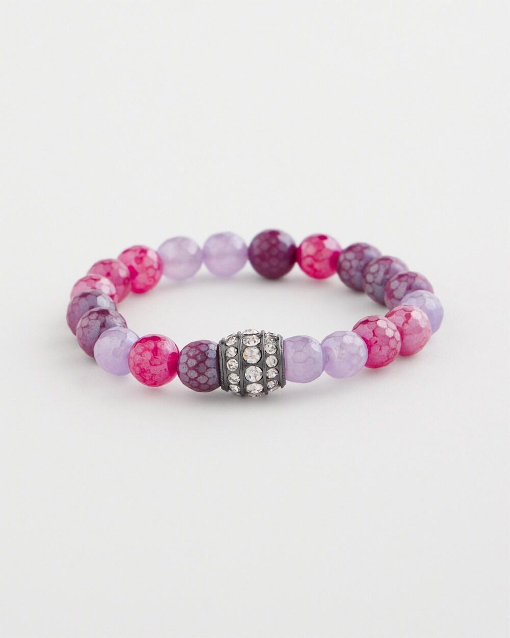 Purple Beaded Pavé Bracelet Product Image