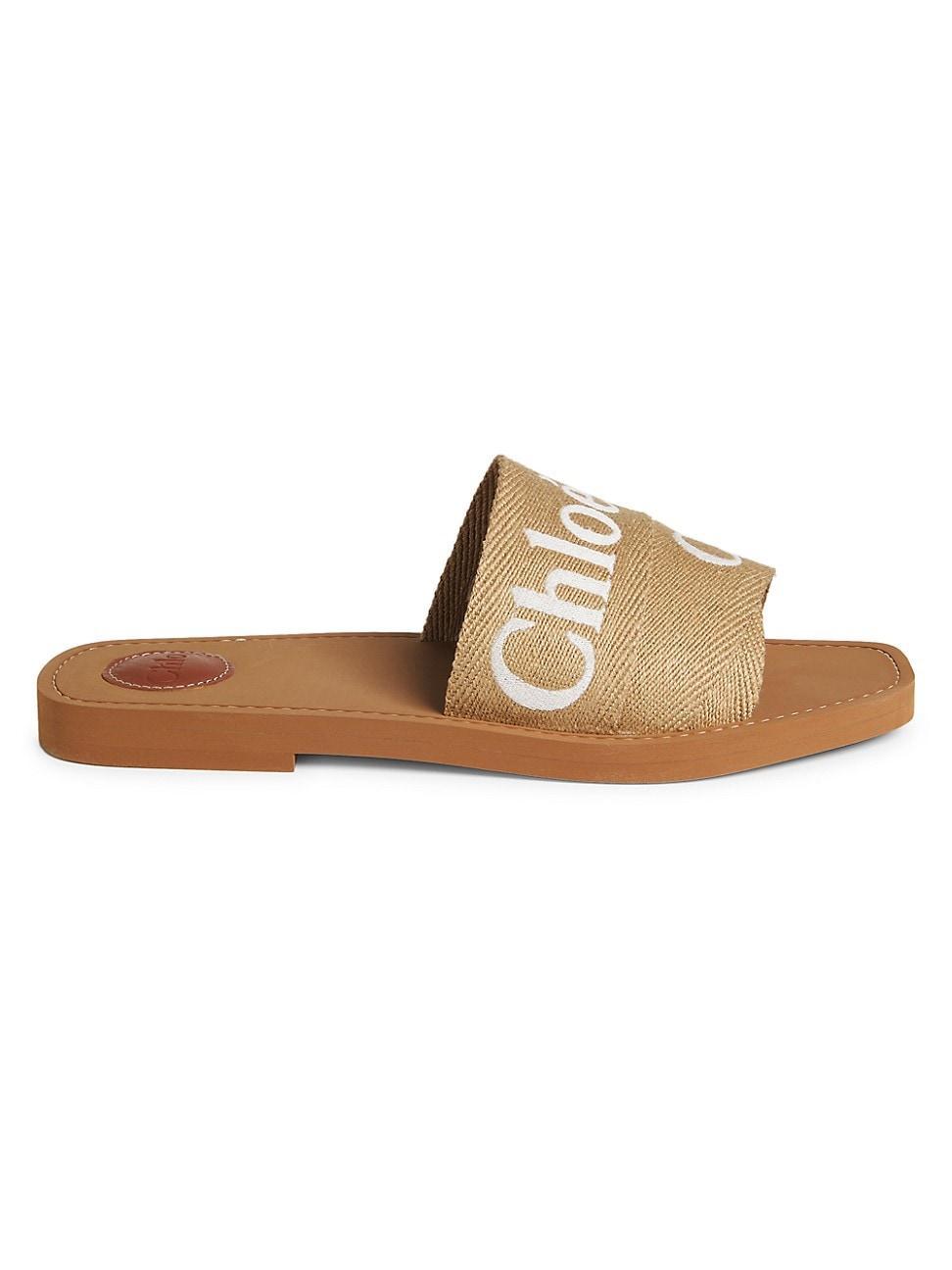 Chloe Womens Woody Logo Slide Sandals Product Image
