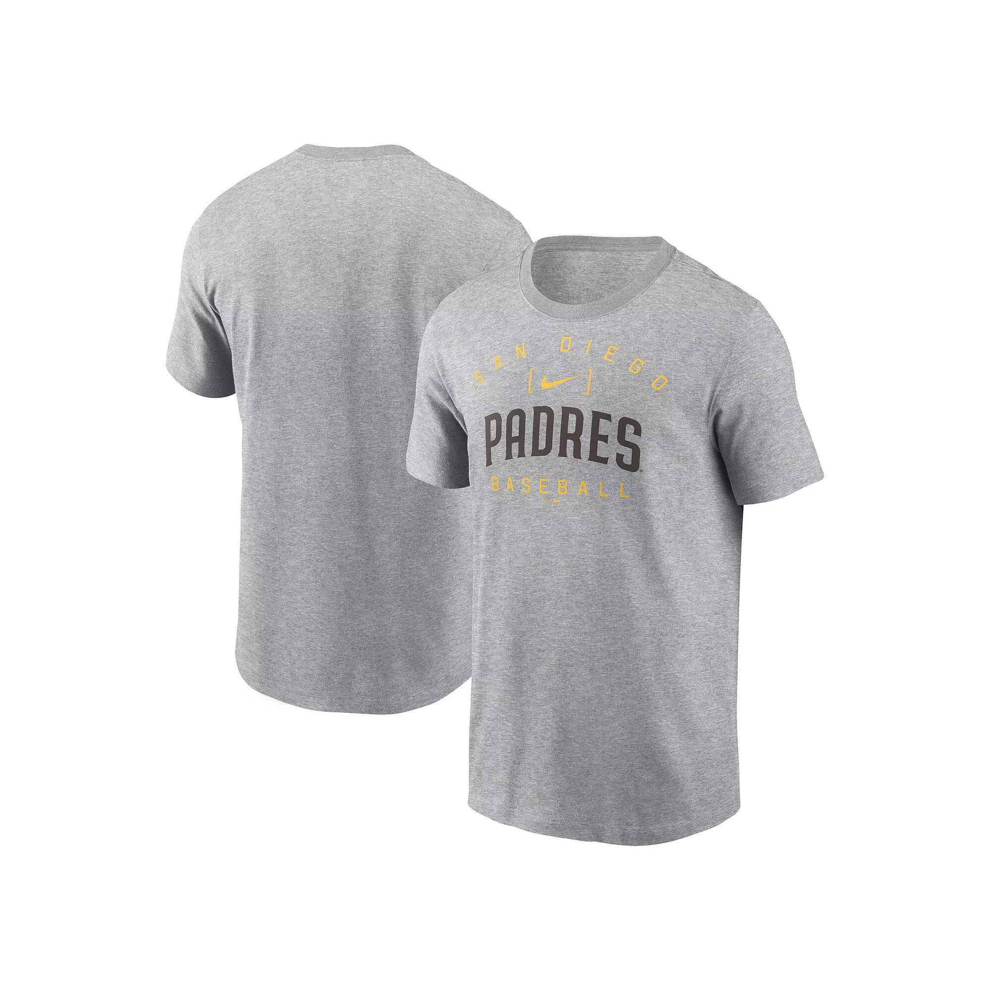 Mens Nike Heather Gray West Virginia Mountaineers Primetime Wordmark T-Shirt Product Image