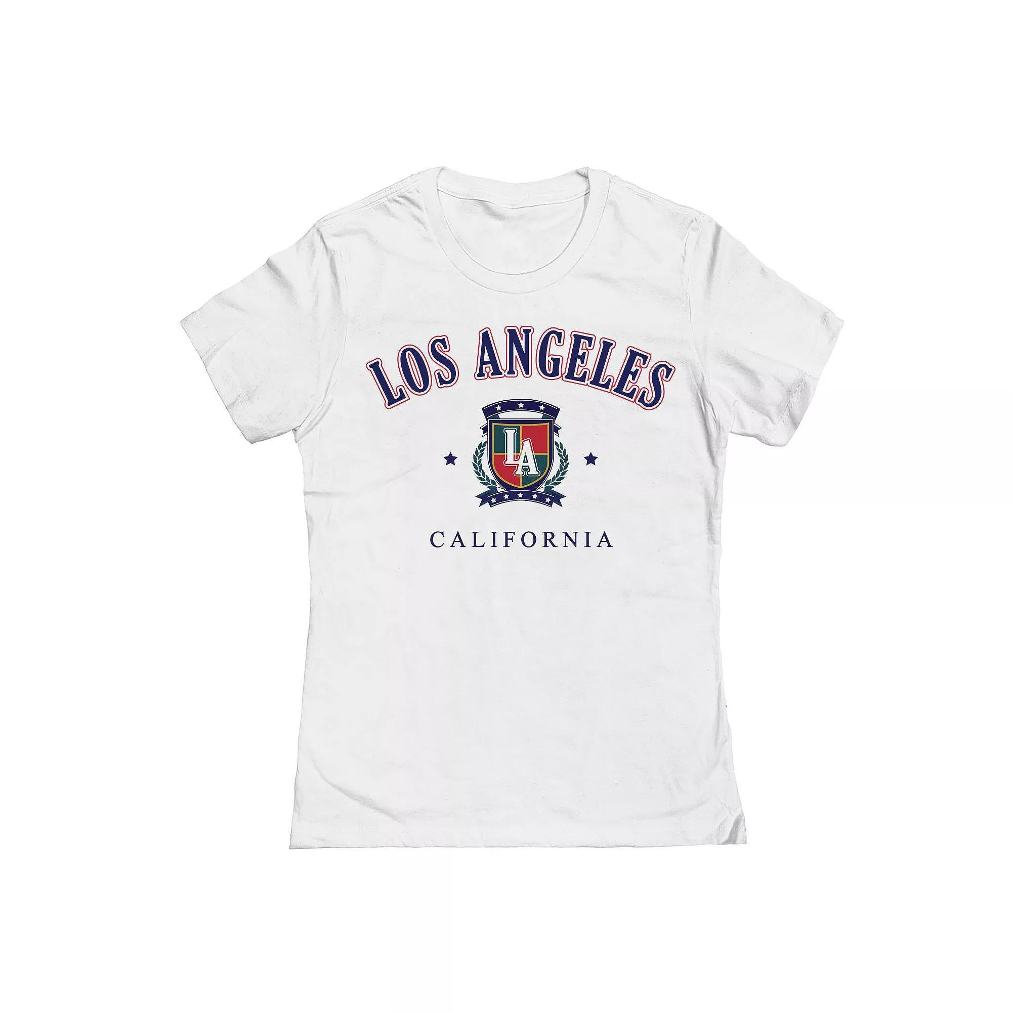 Junior's LA Graphic Tee, Girl's, Size: Small, White Product Image