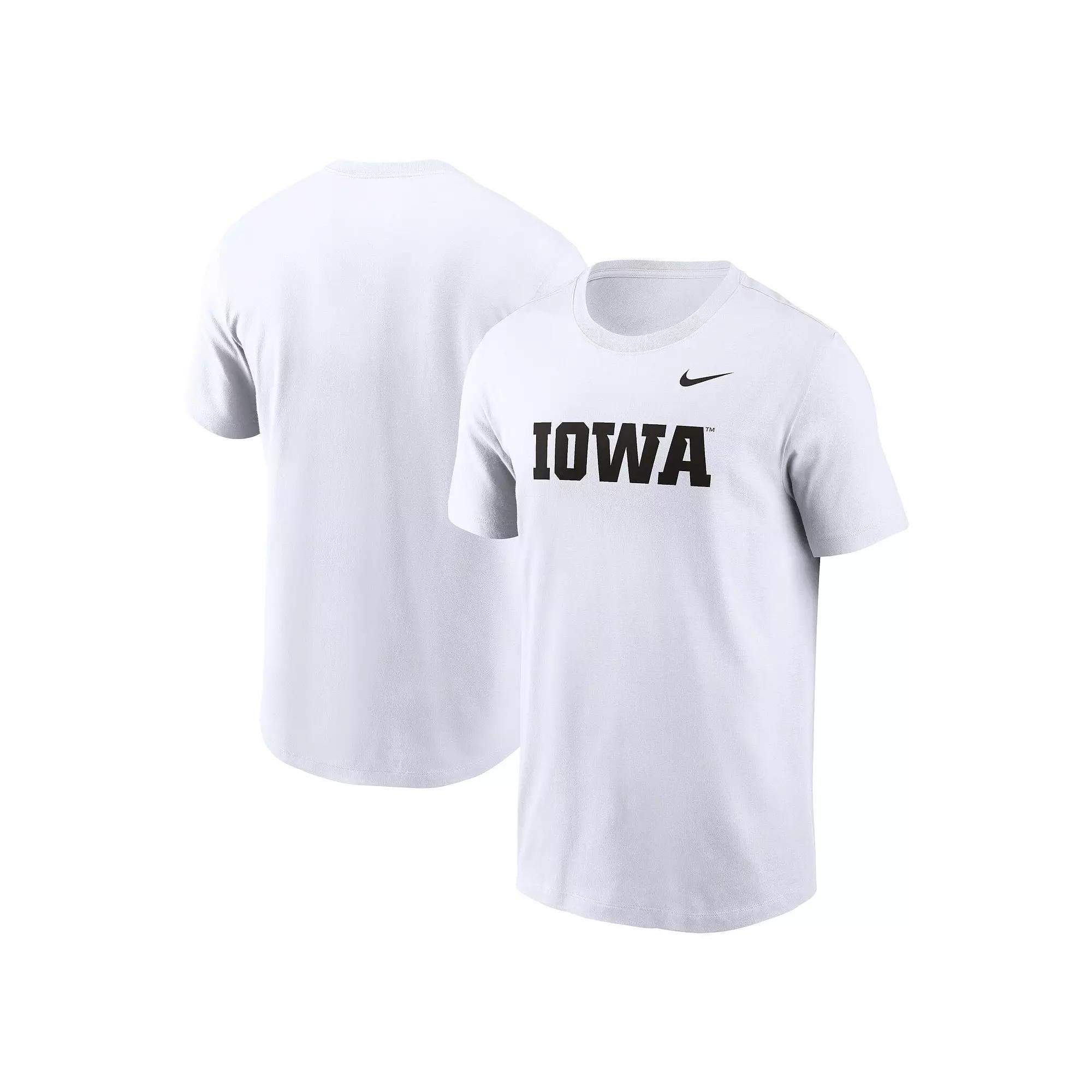 Men's Nike White Iowa Hawkeyes Primetime Wordmark T-Shirt, Size: 2XL Product Image