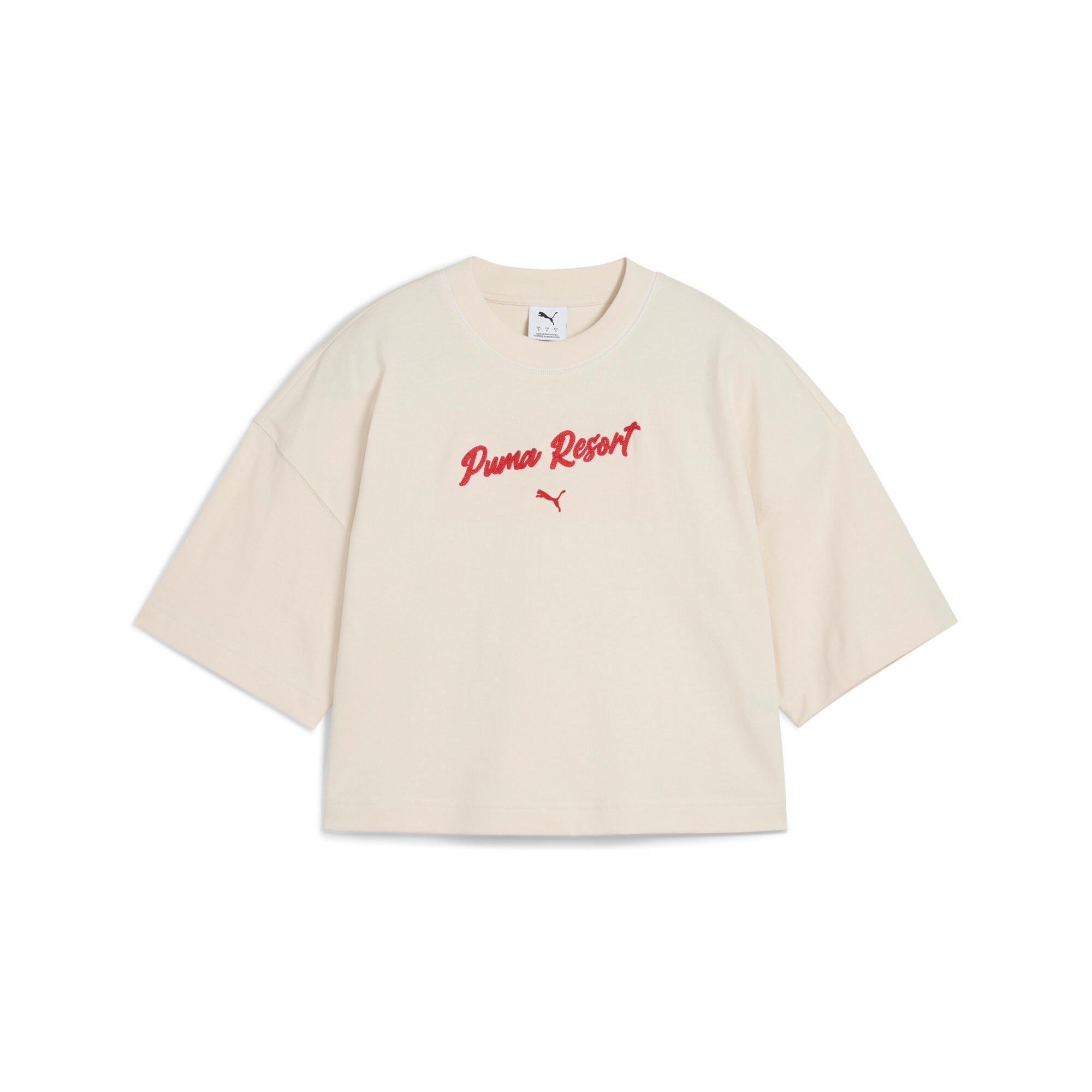 PUMA Premium Essentials Women's Oversized Graphic T-Shirt Product Image
