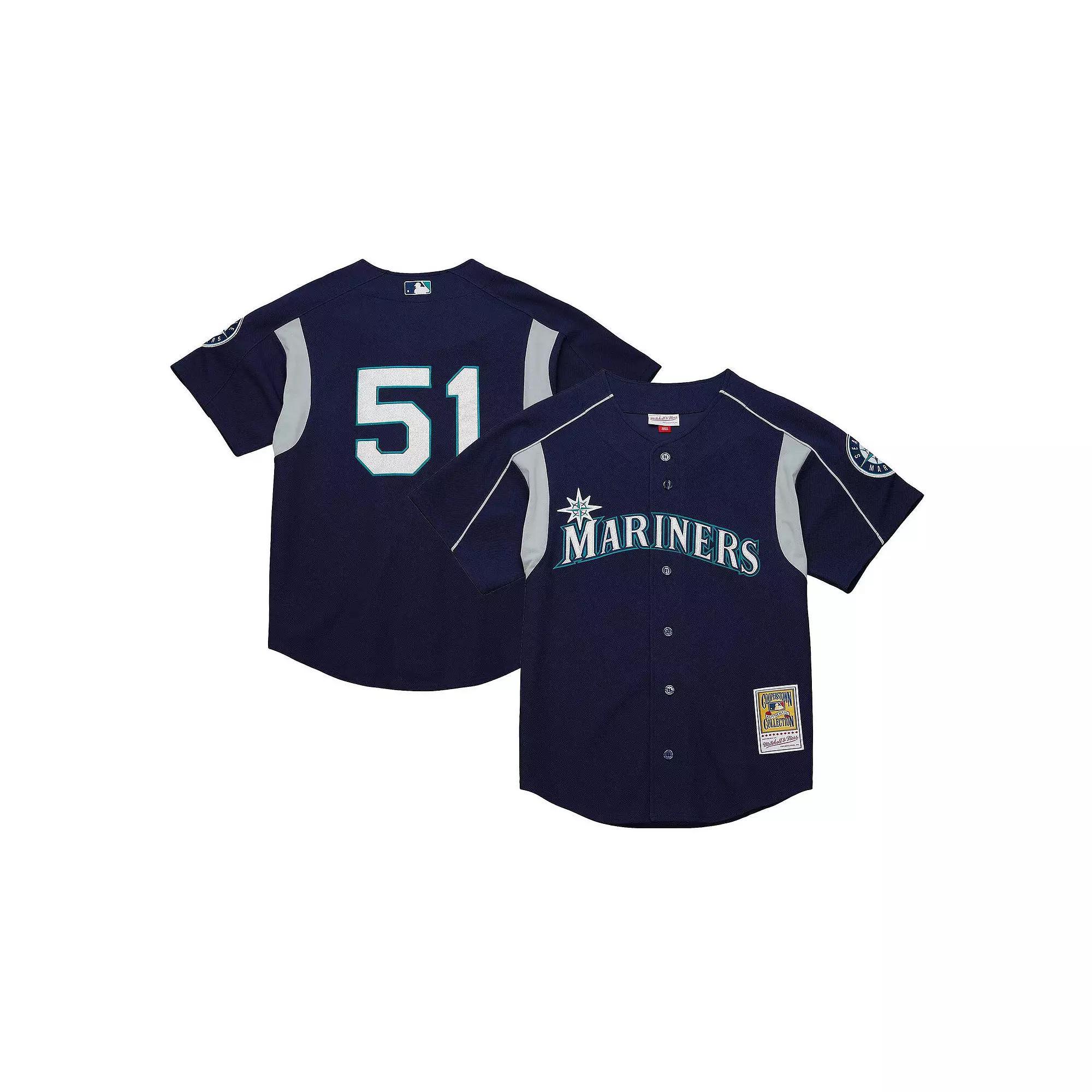 Men's Mitchell & Ness Ichiro Suzuki Navy Seattle Mariners Cooperstown Collection Batting Practice Jersey,  Product Image