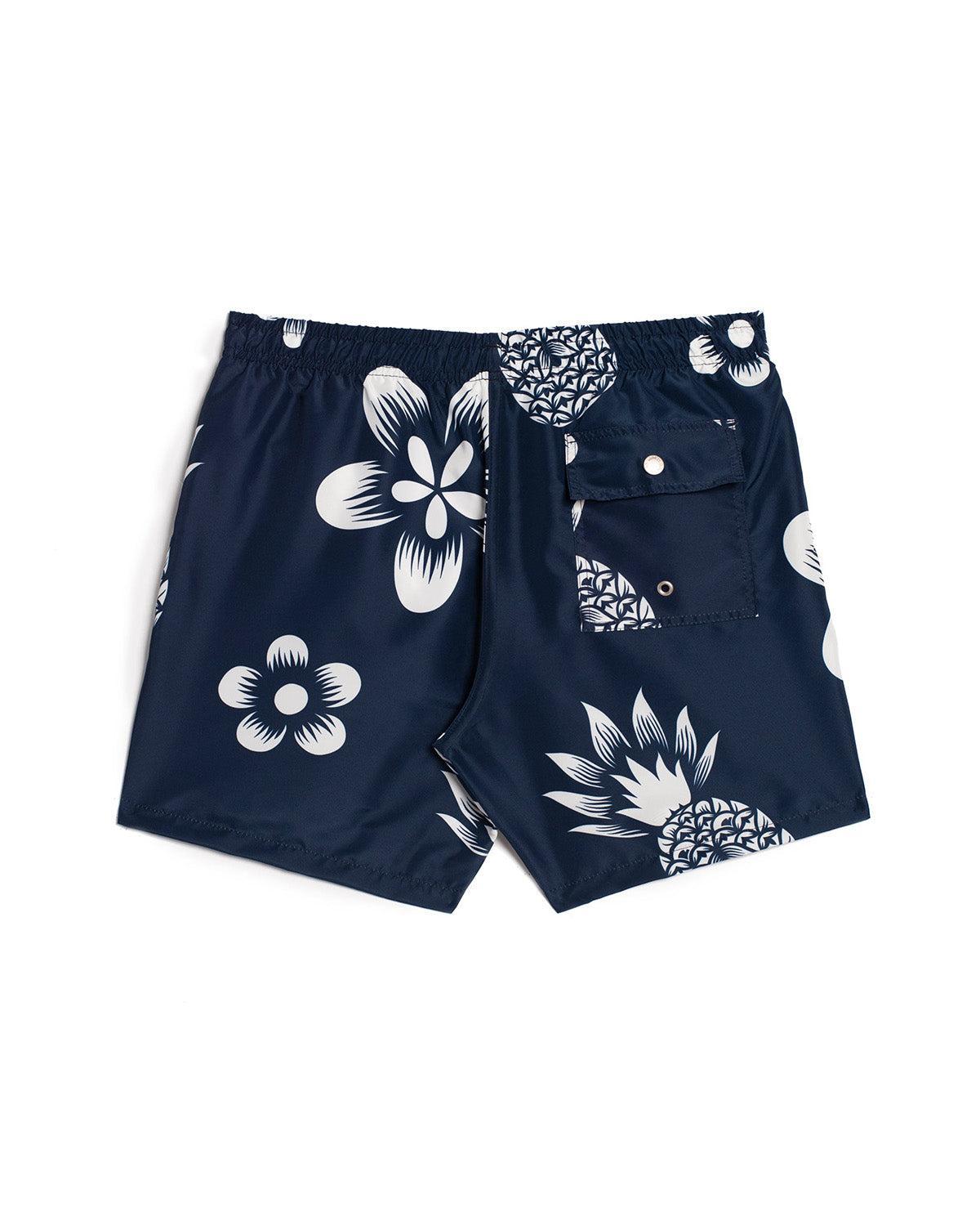 Midnight Coastal Floral Swim Trunk Product Image