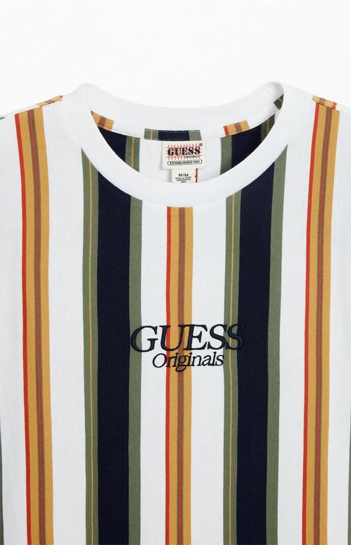 GUESS Originals Men's Gibson Vertical Stripe T-Shirt - Product Image