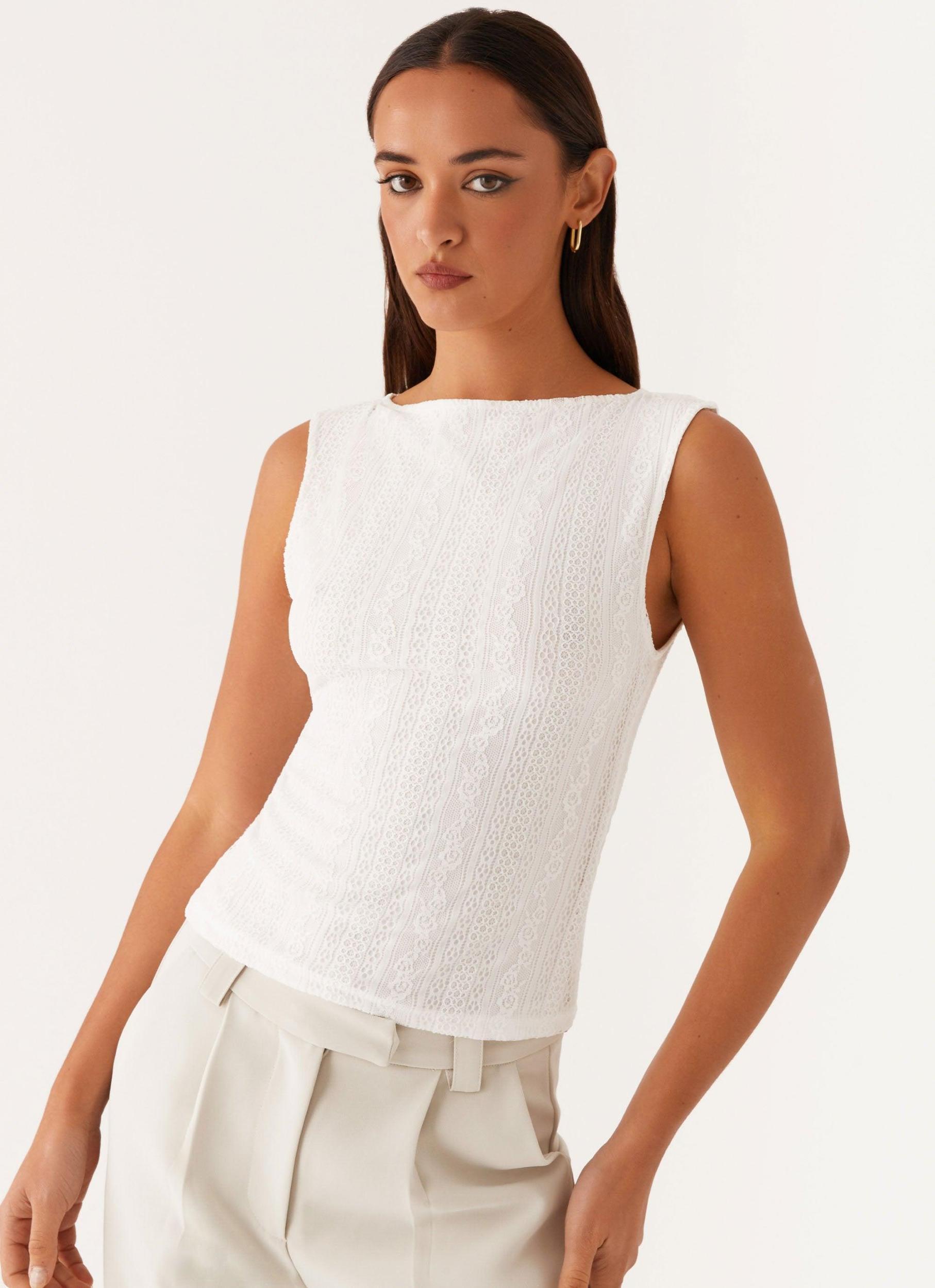 Sandi Tank Top - White Product Image