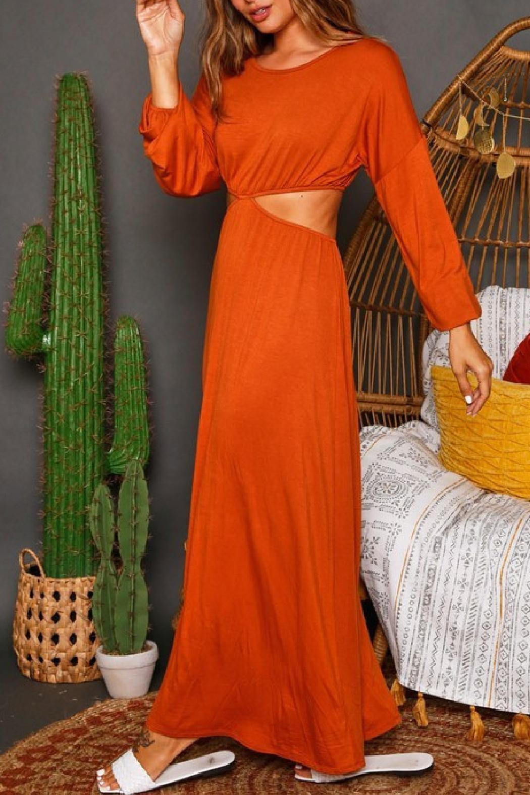 Cutout Waist Maxi Dress Product Image