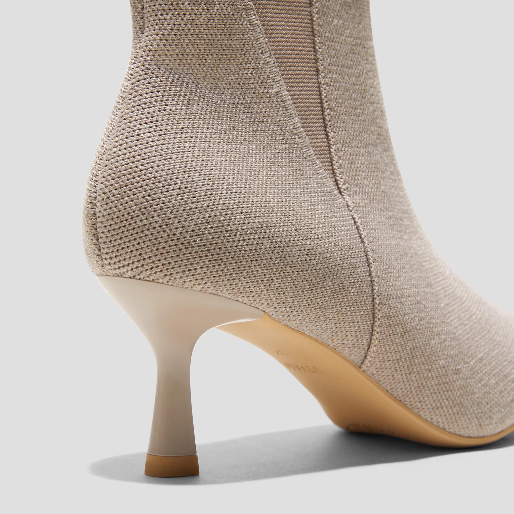 Pointed-Toe Wool Ankle Heel Boots (Alexandra) Product Image