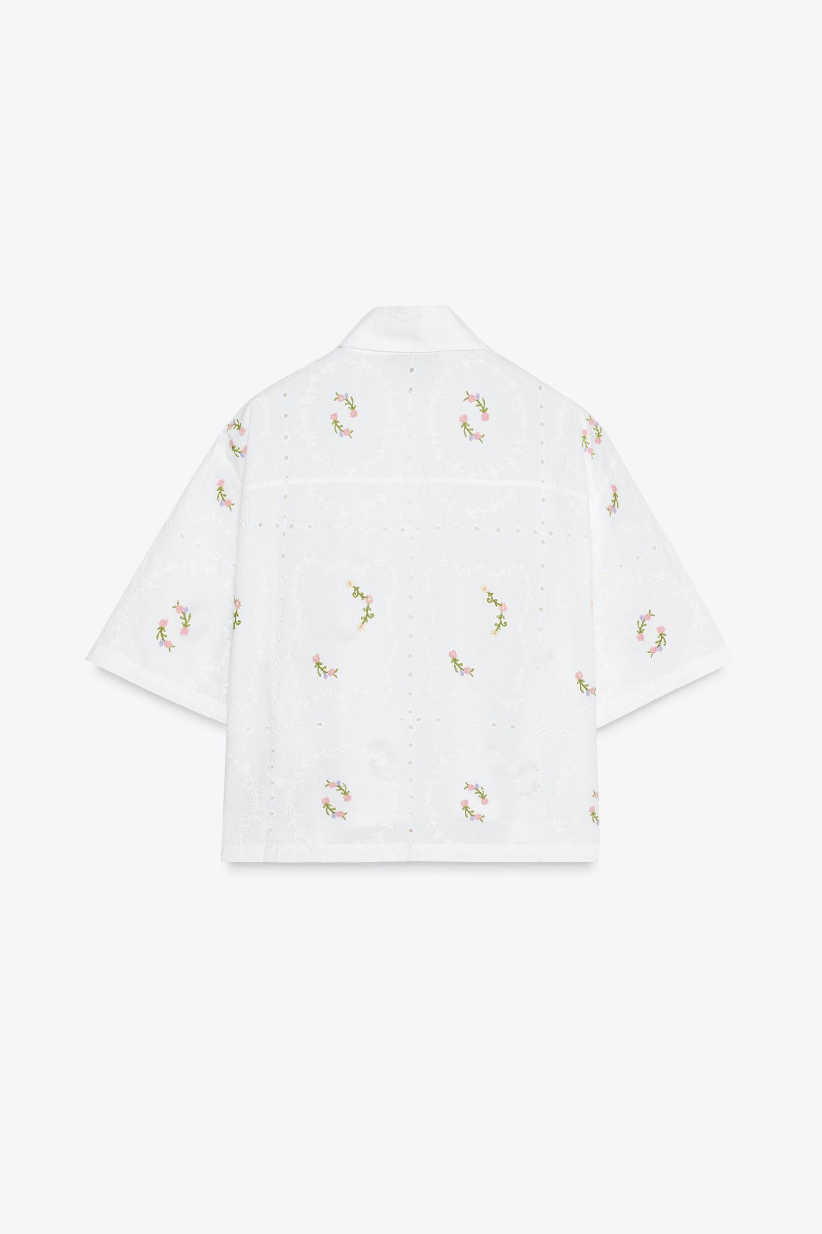 EMBROIDERED FLOWER SHIRT Product Image