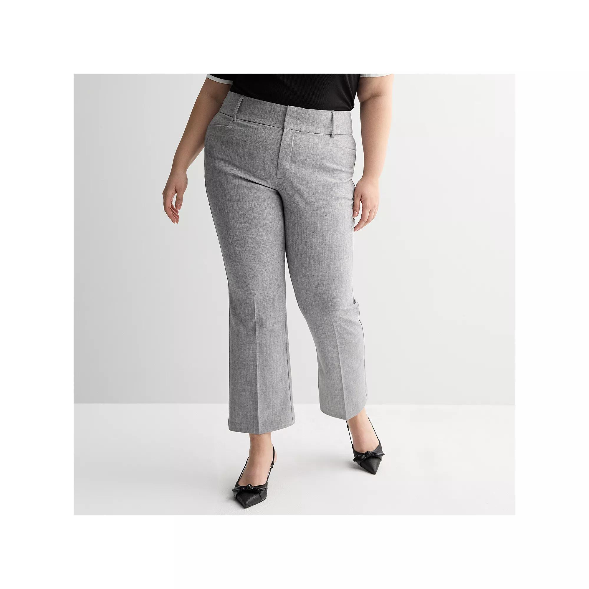 Plus Size Nine West Magic Waist Bootcut Pants, Women's, Size: 16 W, Grey Gray Product Image