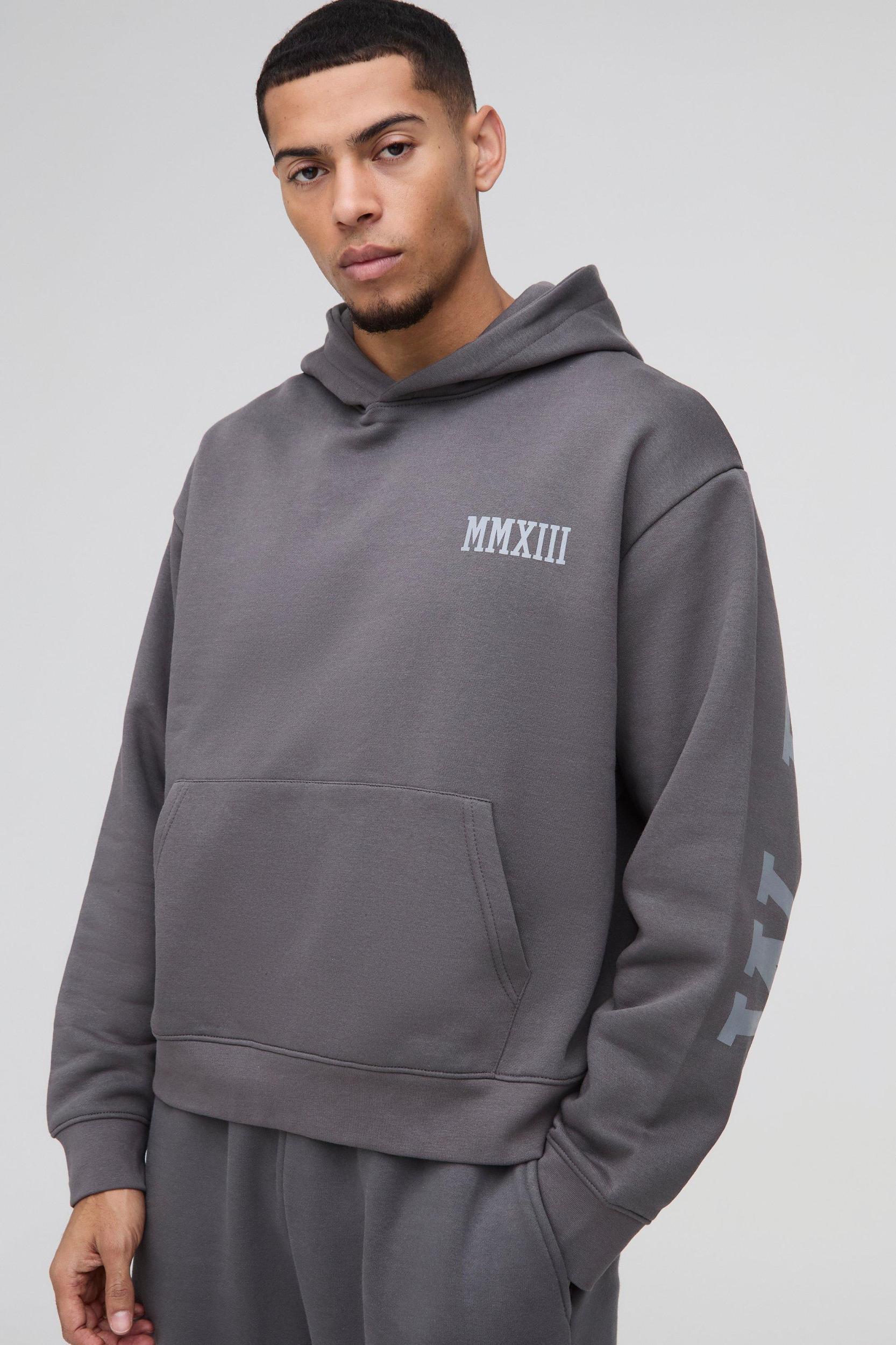Oversized Boxy Large Scale Official Hoodie | boohooMAN USA Product Image