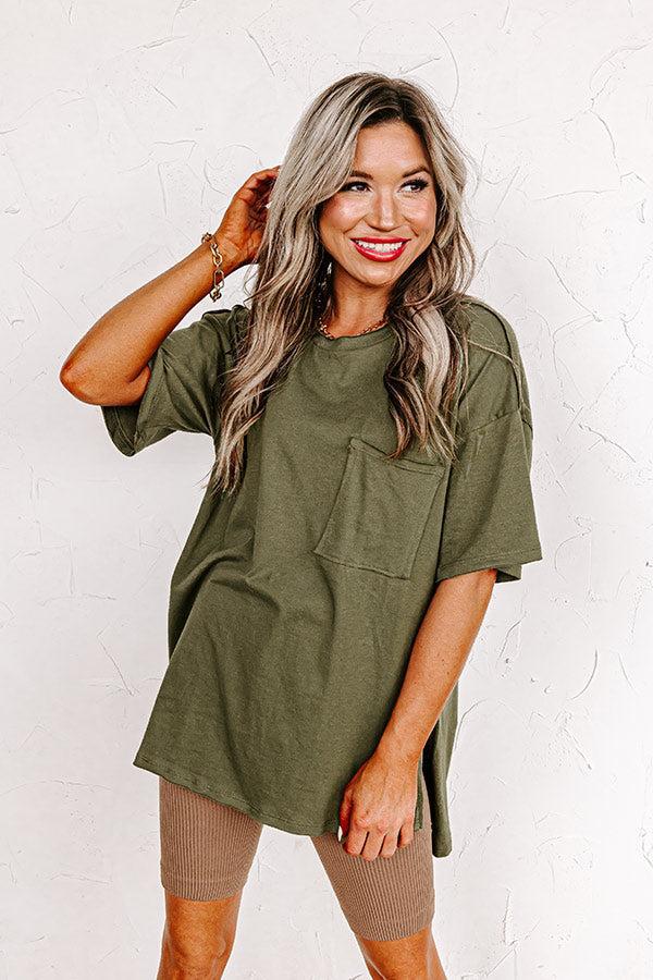 Chic And Sincere Shift Tee In Olive Product Image