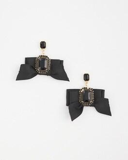 No Droop™ Black Bow Earrings Product Image