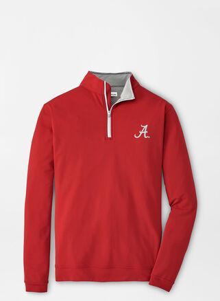 Peter Millar Mens Alabama Perth Performance Quarter-Zip | Color: Crimson | Size: XXL Product Image