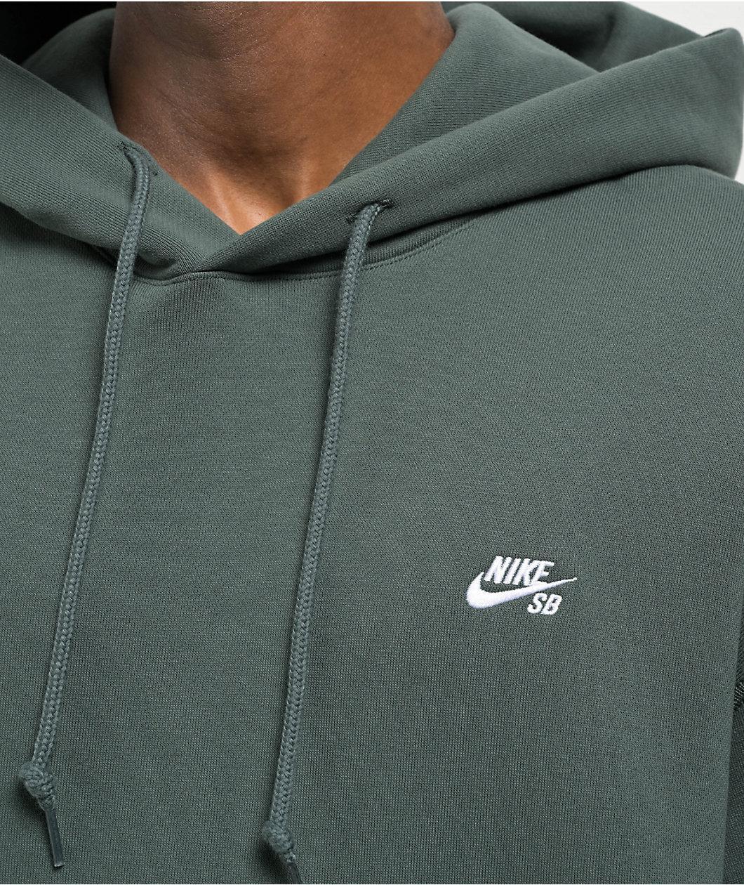 Nike SB Fleece Green Hoodie Product Image