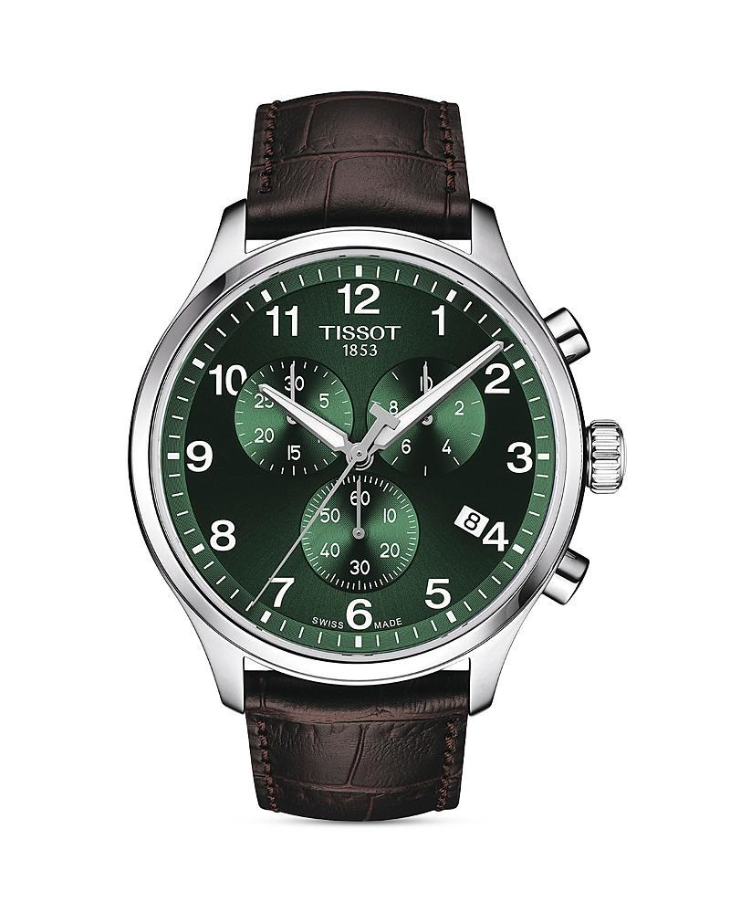 Tissot Mens Chrono XL Classic Chronograph Brown Leather Strap Watch Product Image