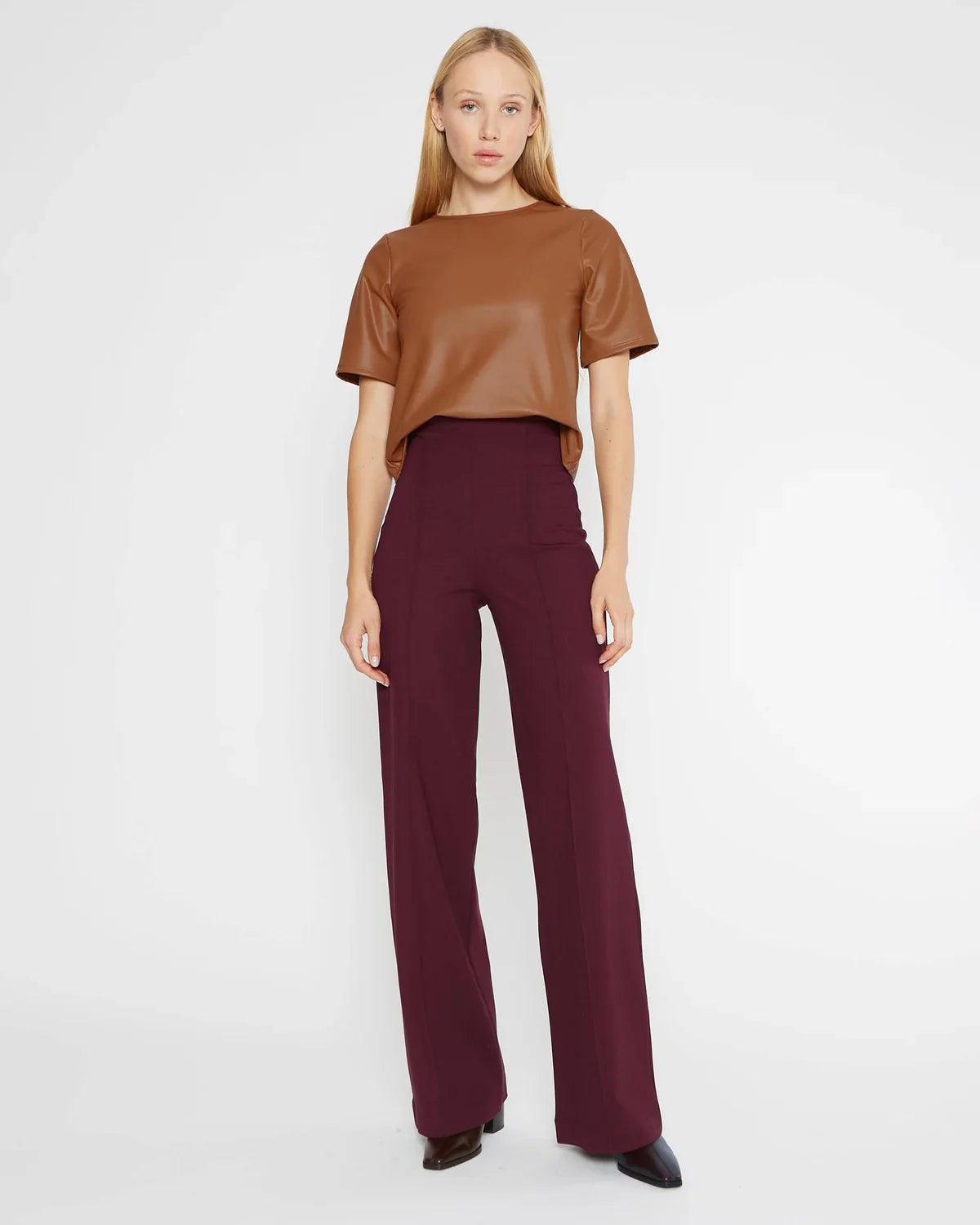 Ripley Rader Vegan Leather Short Sleeve Top Product Image