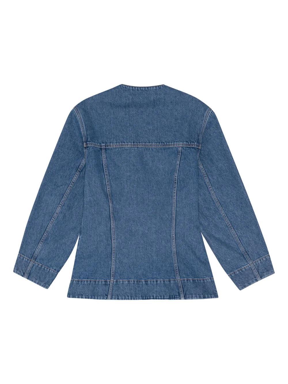 tailored denim blazer Product Image