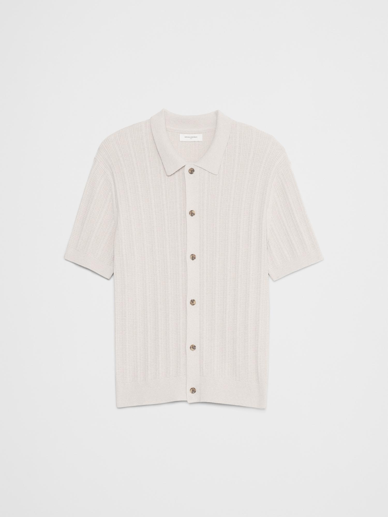 Textured Sweater Polo Product Image