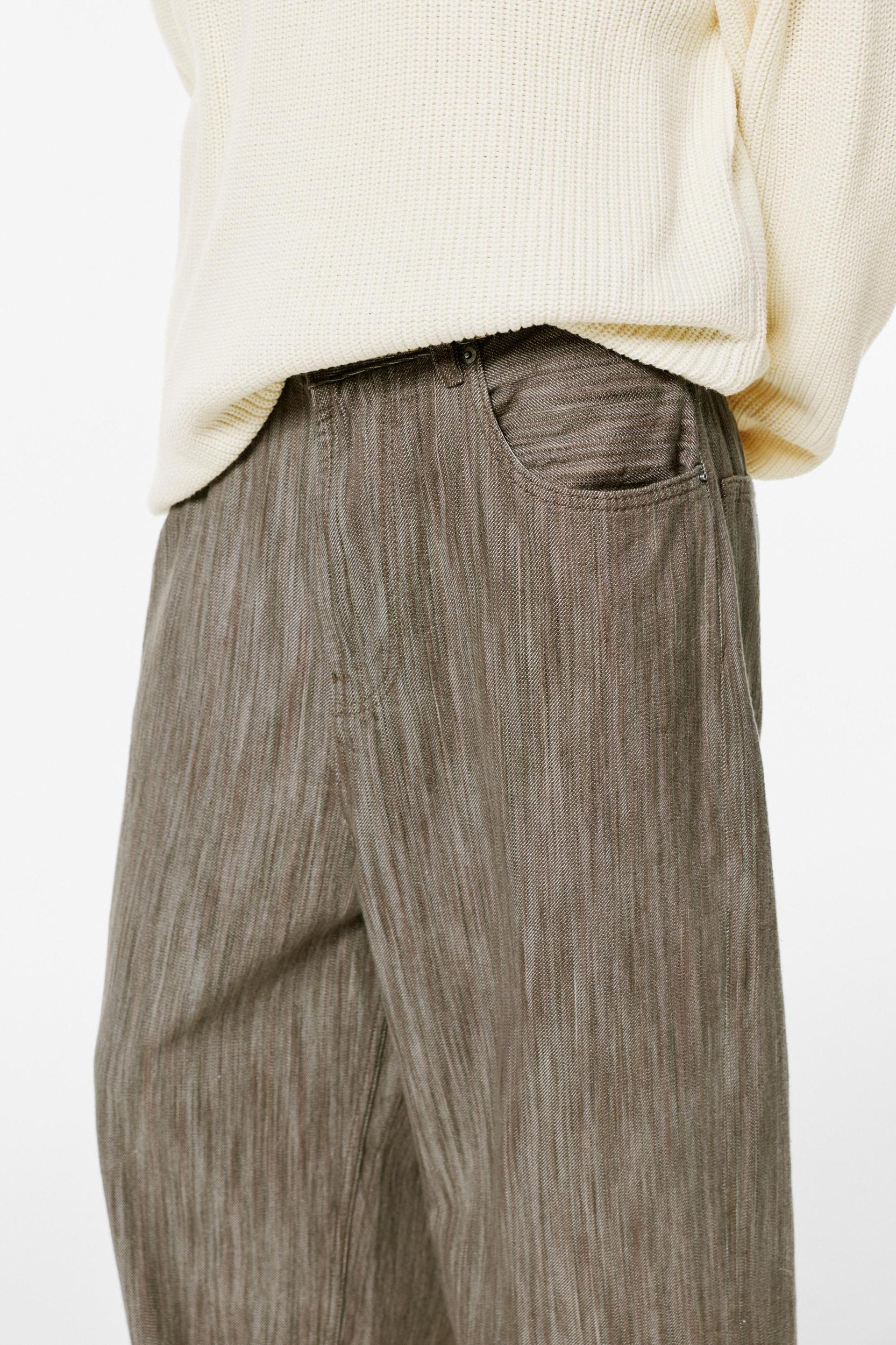 Super baggy jacquard trousers Product Image