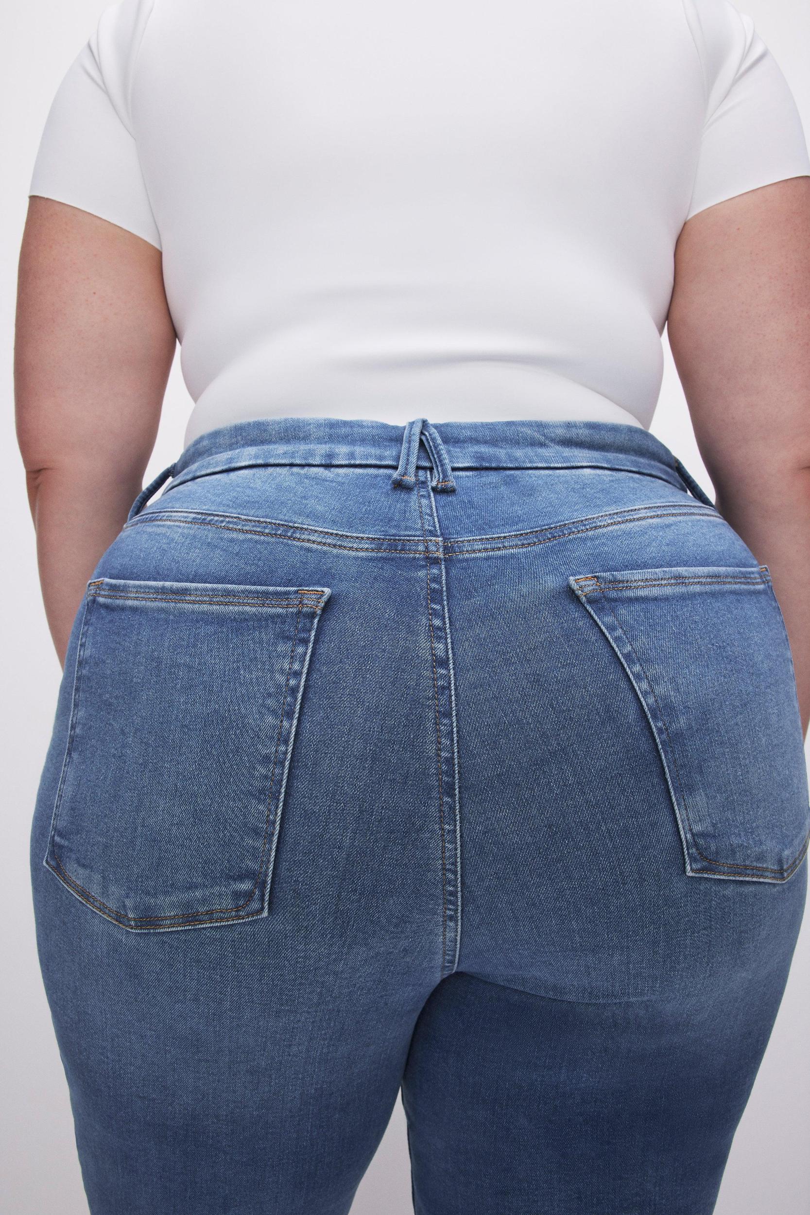 POWER STRETCH PULL-ON FLARE JEANS | INDIGO490 Product Image