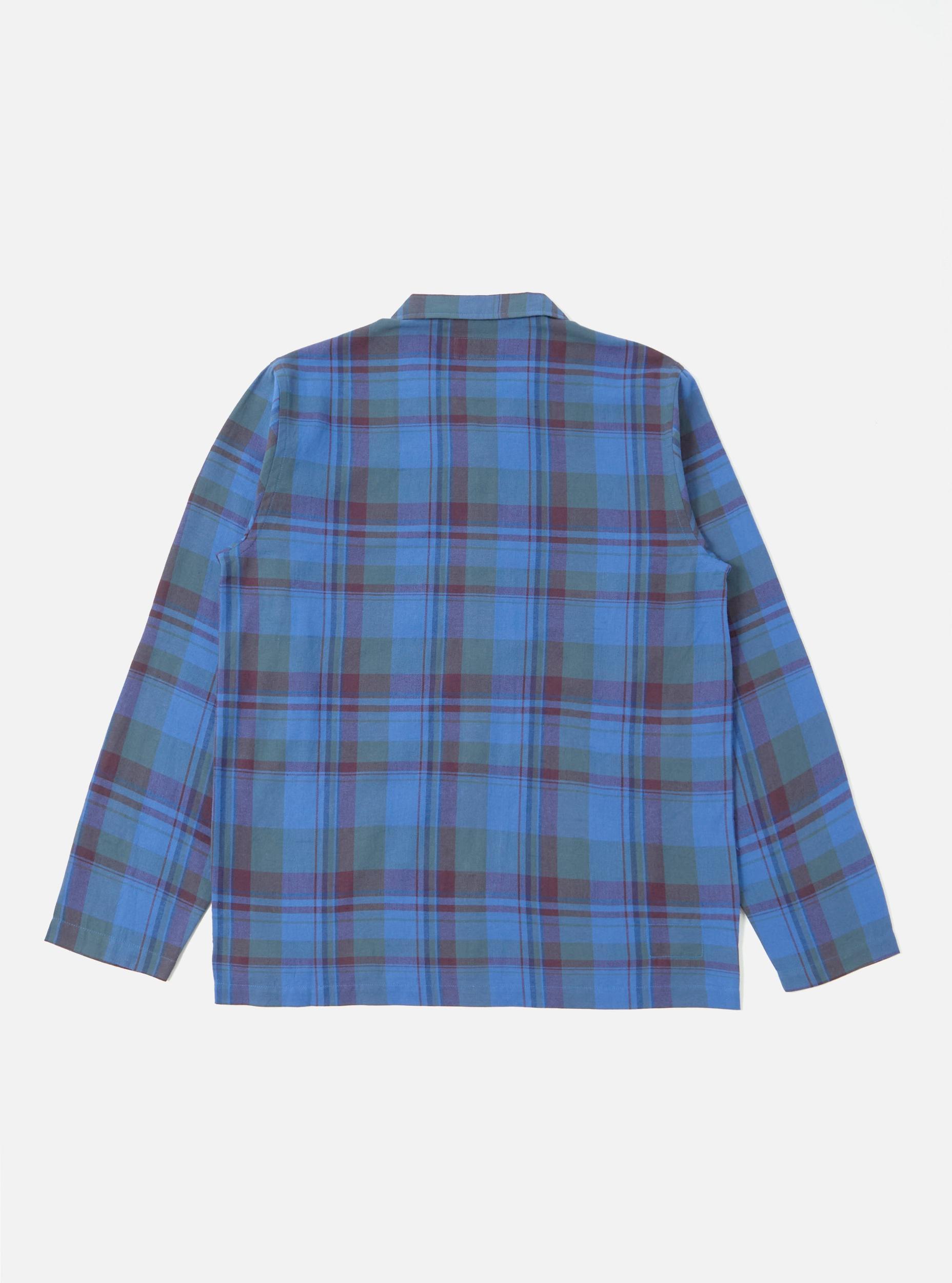 Blue Kip Check Long Pyjama Set Product Image
