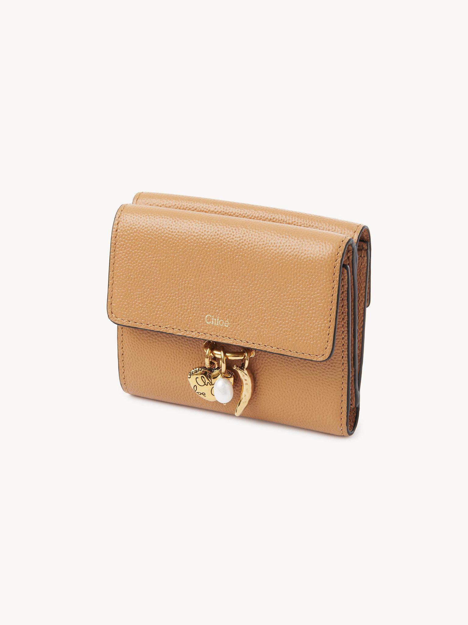 Small Chloé Charms tri-fold wallet in grained leather Product Image