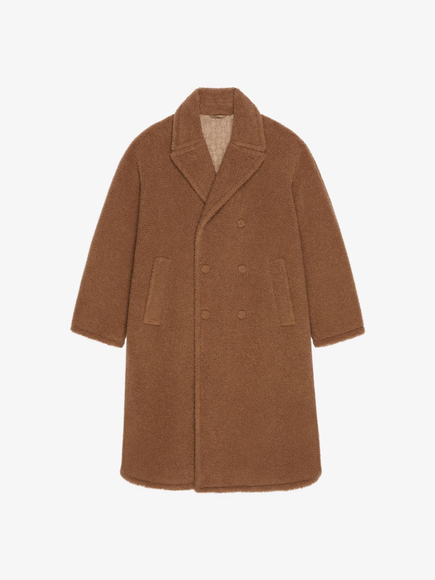 Teddy coat in camel hair and silk Product Image