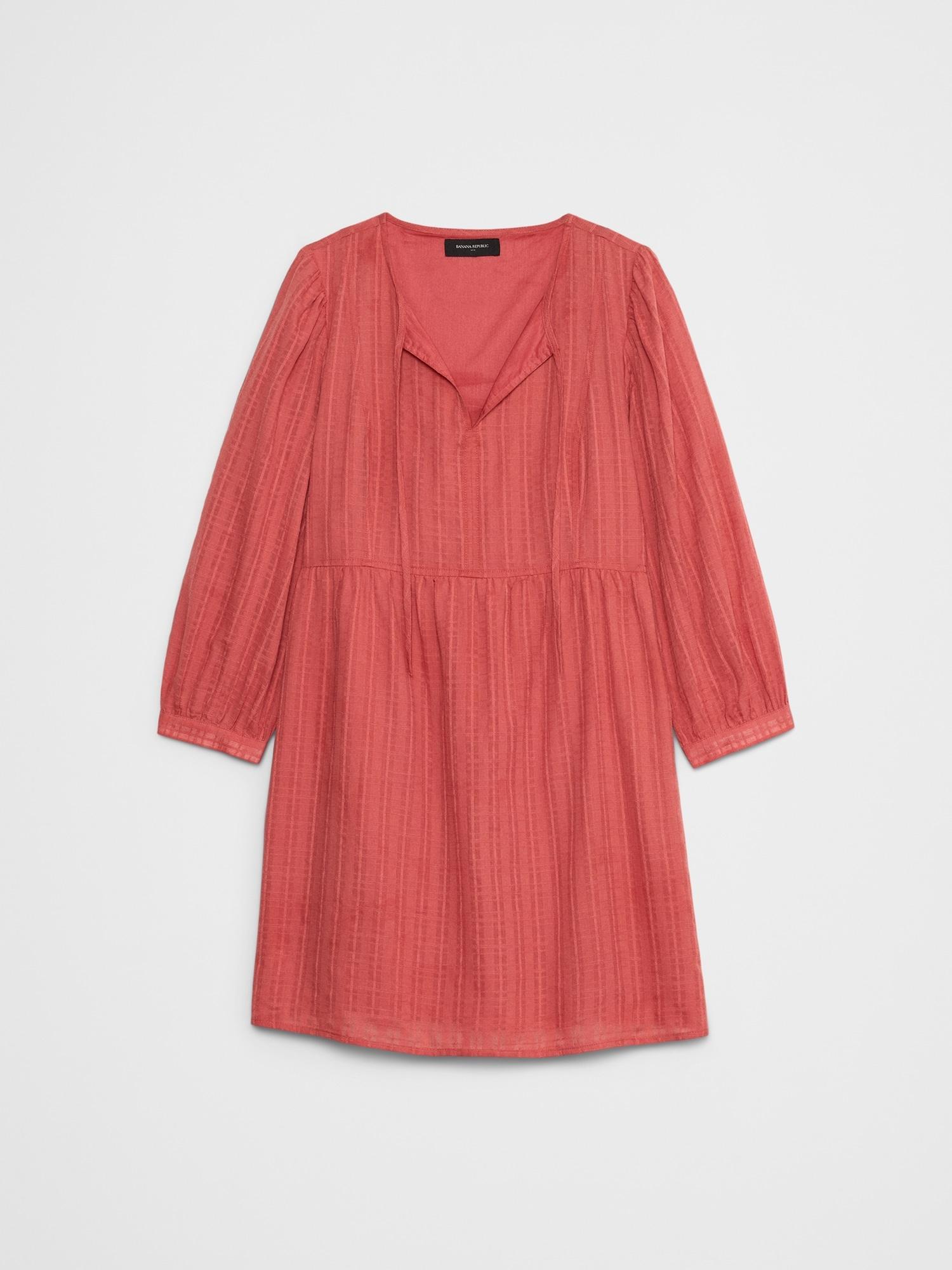 Voile Puff-Sleeve Peplum Mini Shift Product Image