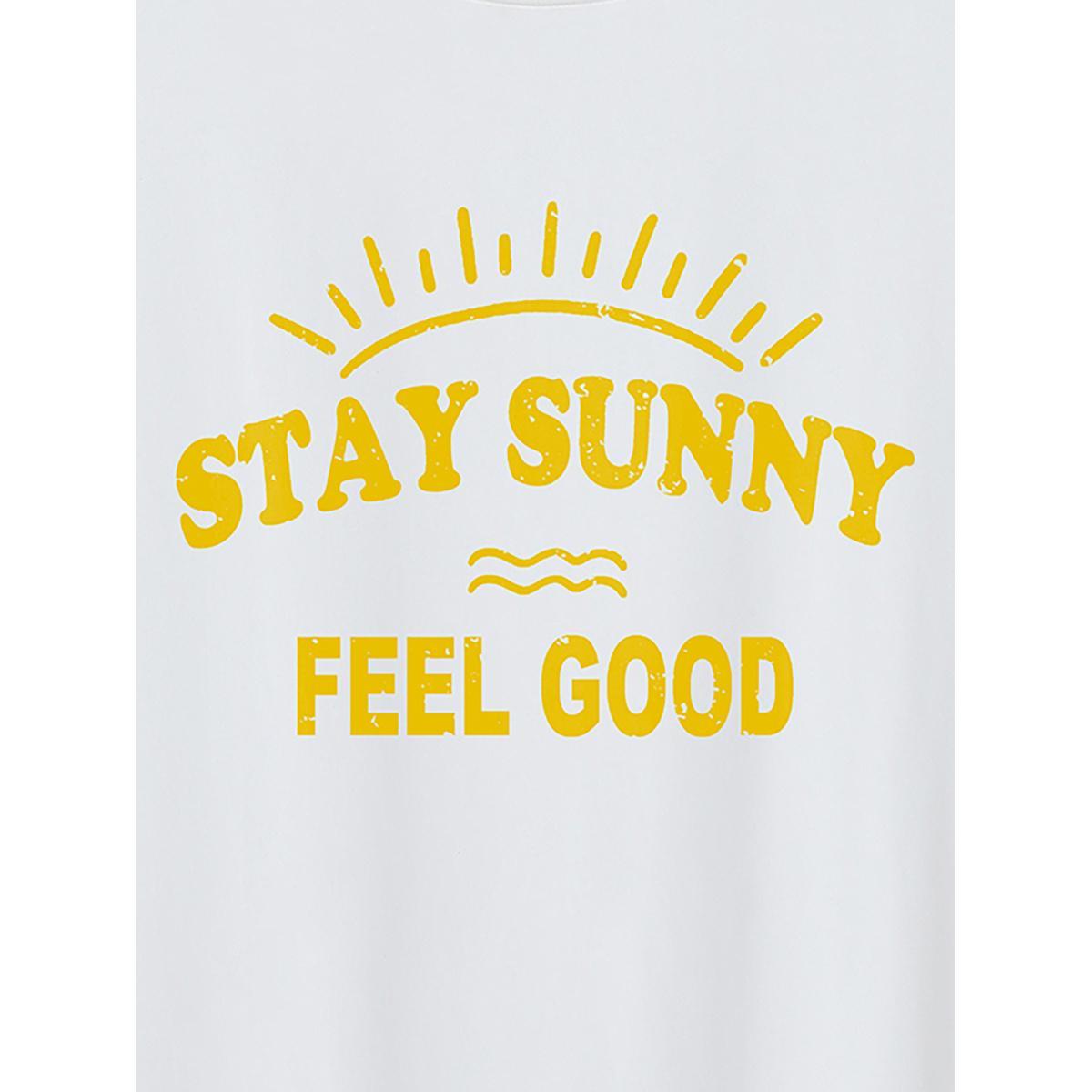 Plus Size Mountain View Print Round Neck T-Shirt Originalwhite Women Non Art&design Round Neck Everyday-Casual T-shirts BloomChic 30/6X Product Image