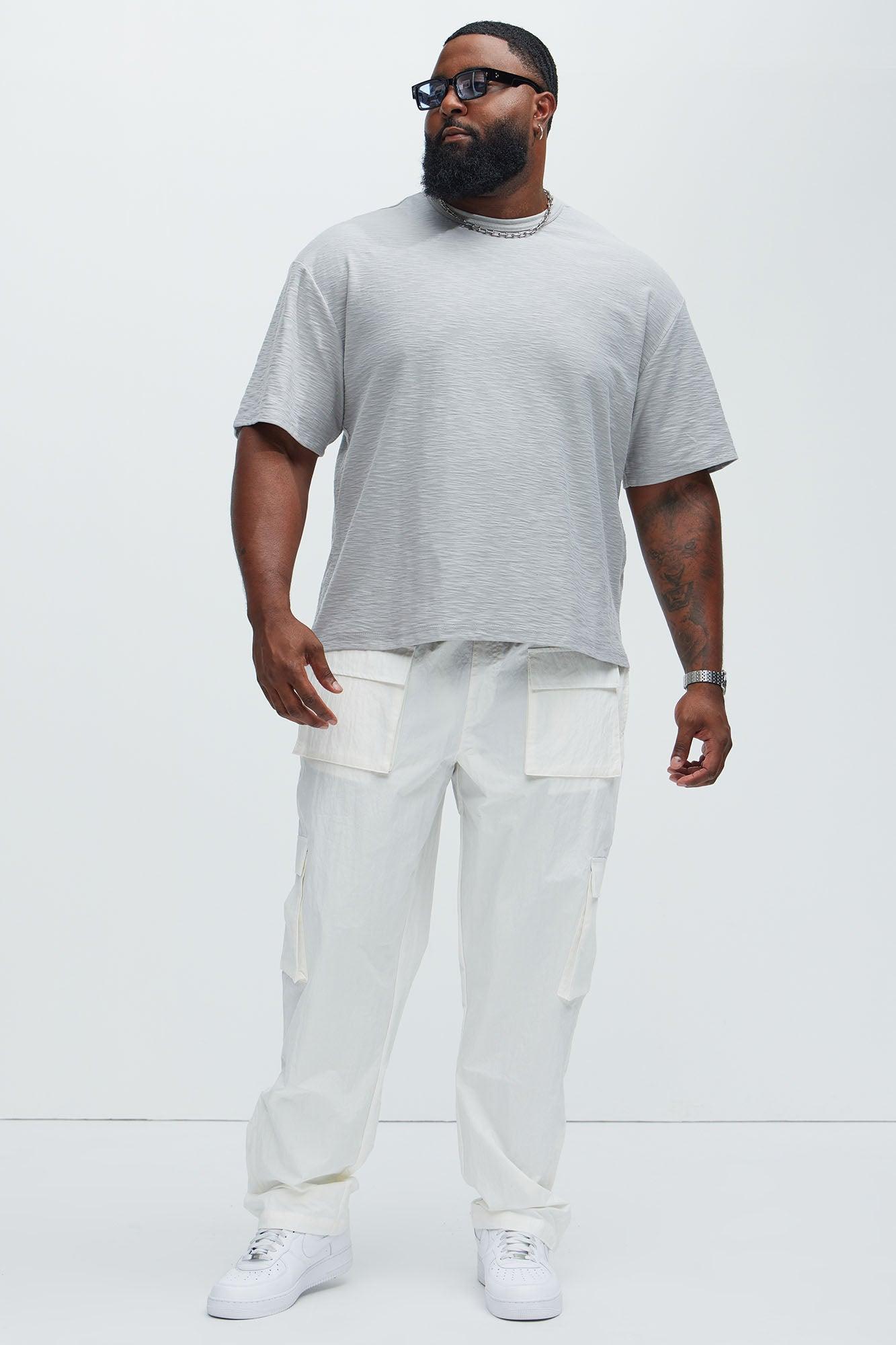 Asher Slub Texture Short Sleeve Tee - Grey Product Image