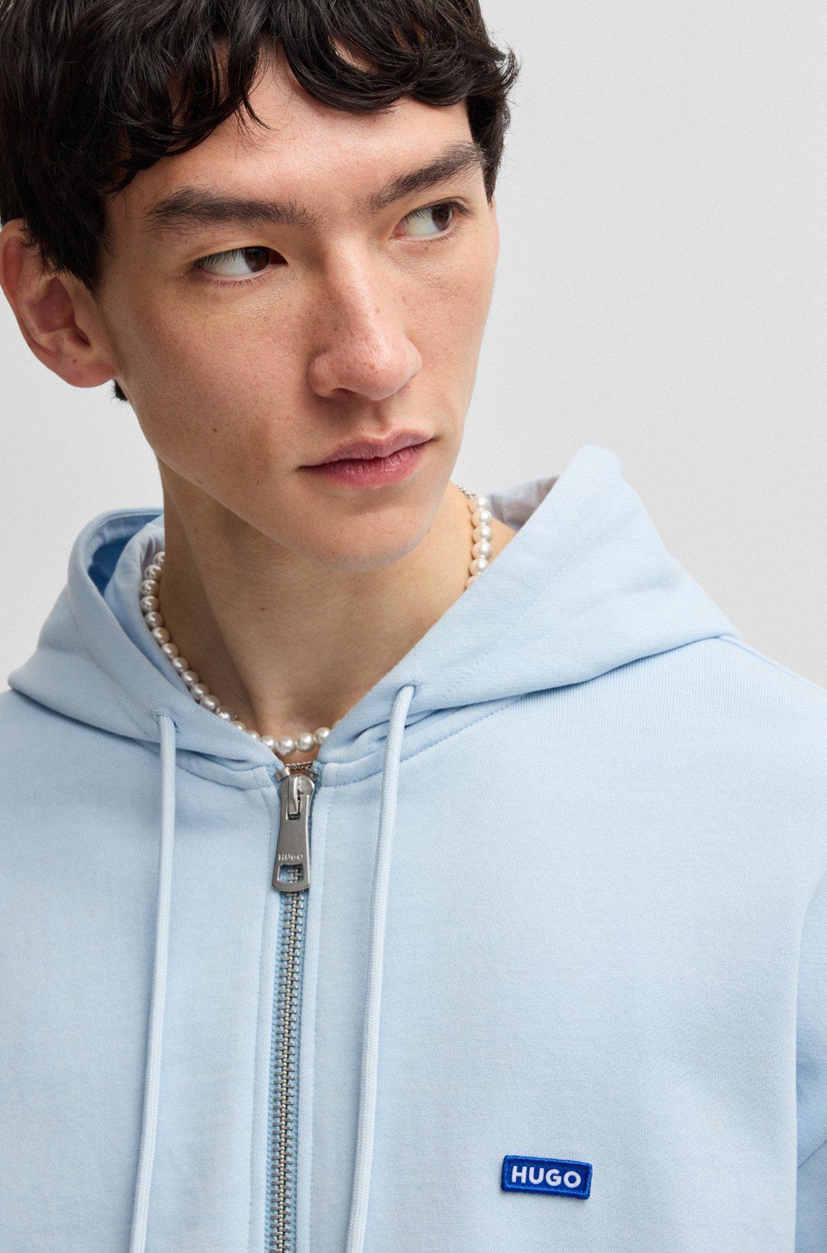 Zip-up hoodie in French terry cotton with logo Product Image