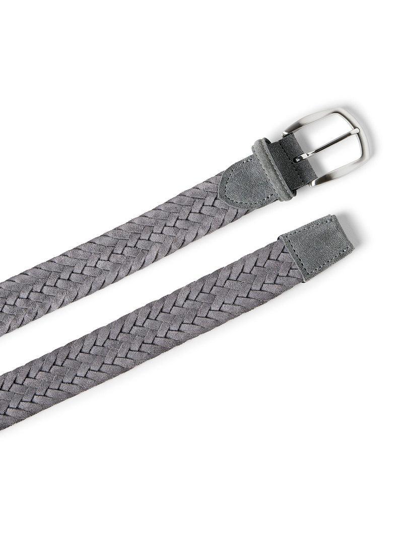 Suede Woven Belt - Grey Product Image