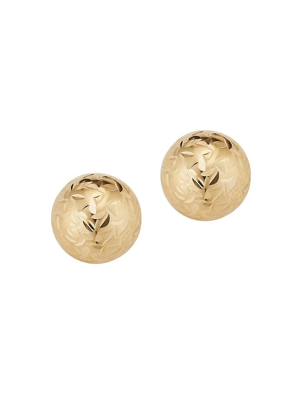 Womens 14K Yellow Gold Celebration Ball Studs Product Image